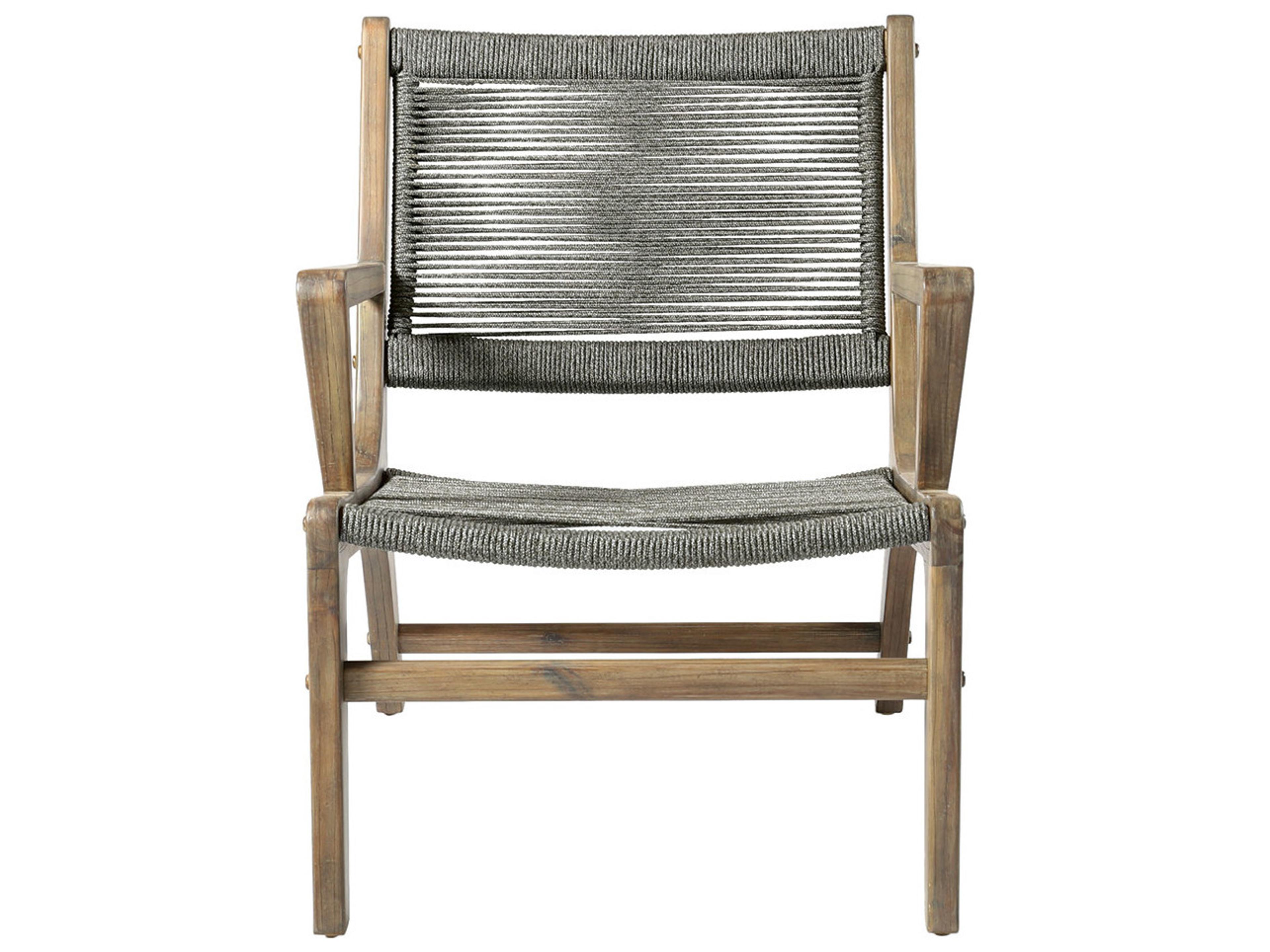 Seasonal Living Explorer Mixed Grey Acacia Wood Oceans Outdoor Patio Lounge Chair