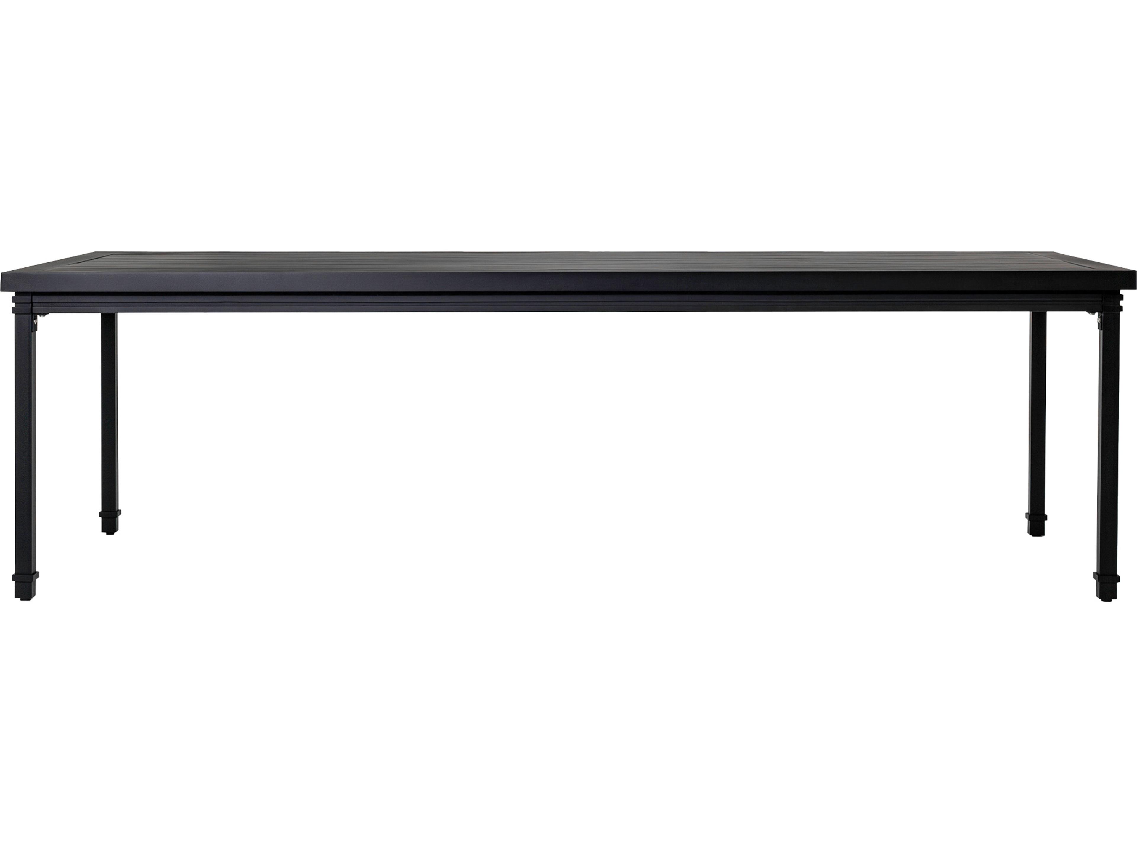 Seasonal Living Eterna Black Sand Matte Aluminum Rectangular Dining Table