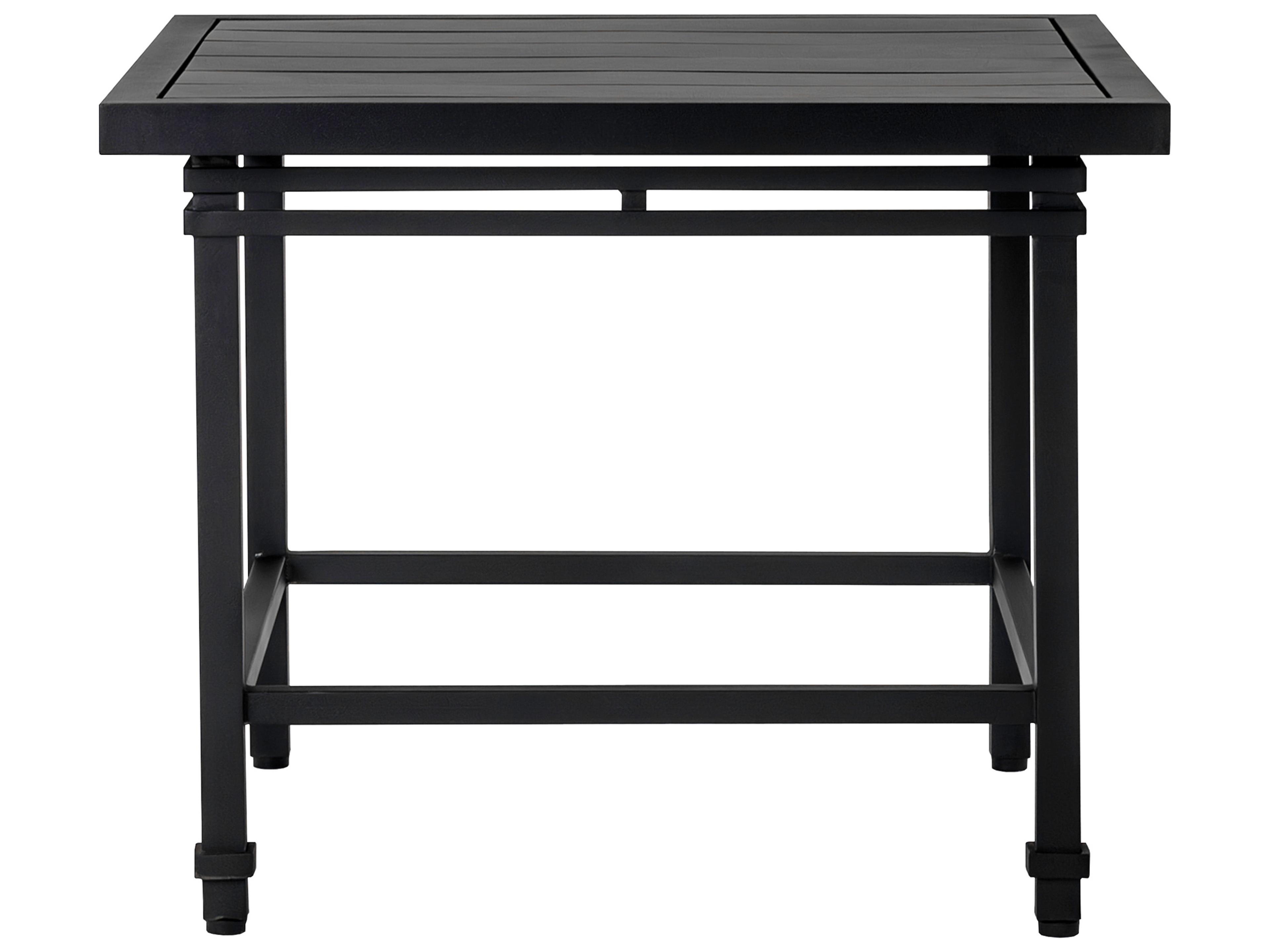 Seasonal Living Eterna Black Sand Matte Aluminum Square End Table
