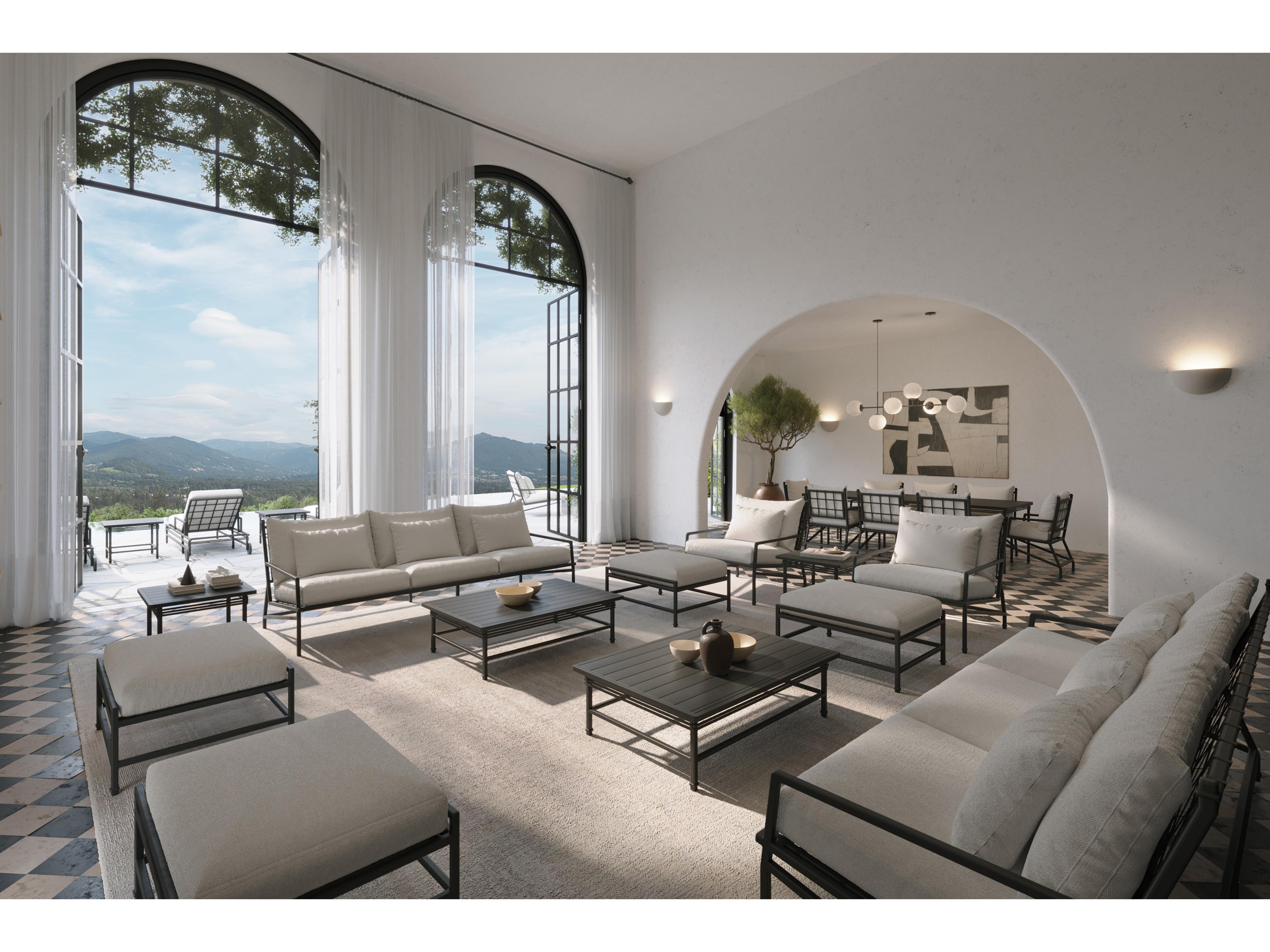 Seasonal Living Eterna Black Sand Matte Aluminum Square End Table