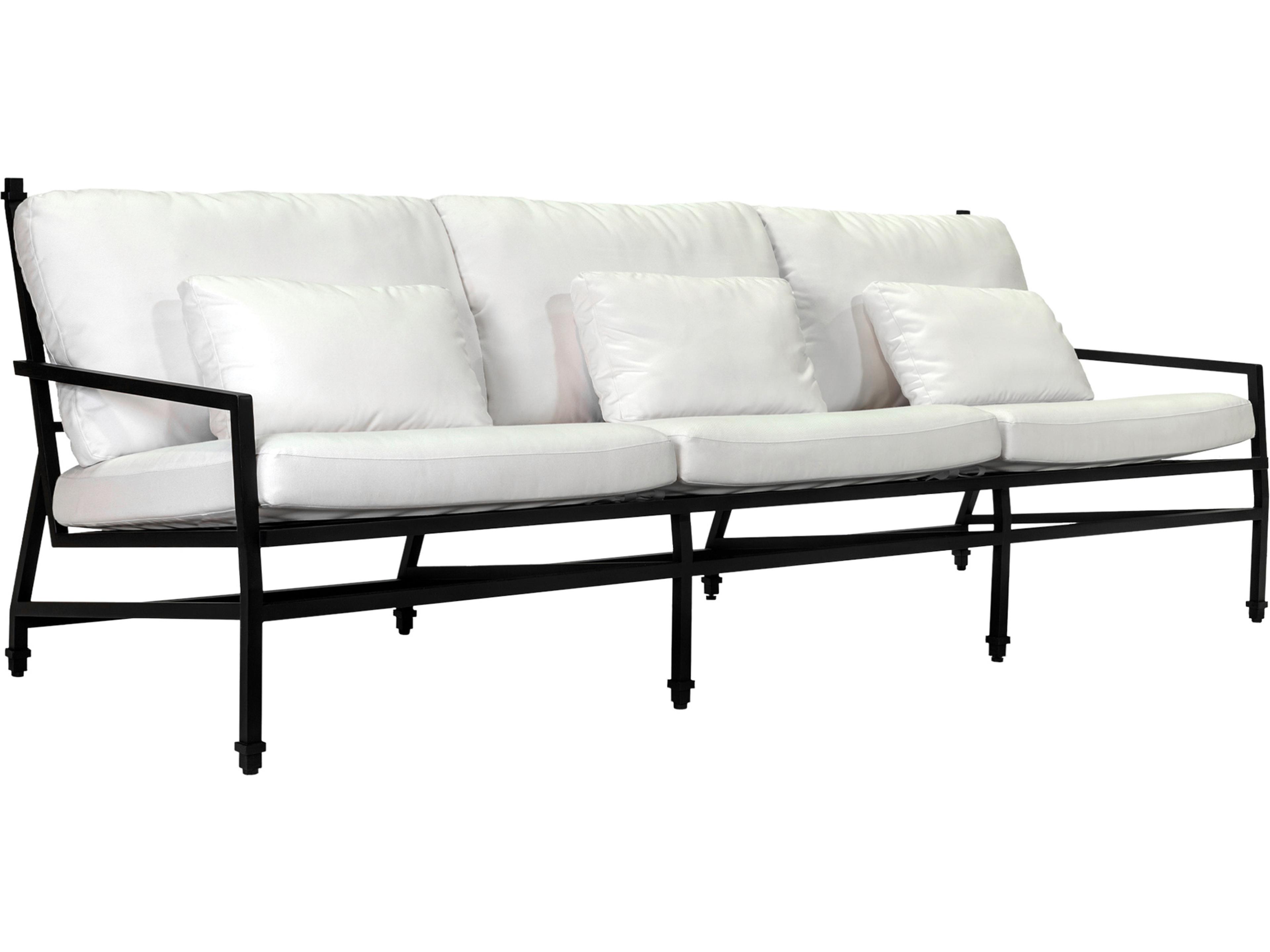 Eterna Black Sand Matte Aluminum Cushion Sofa