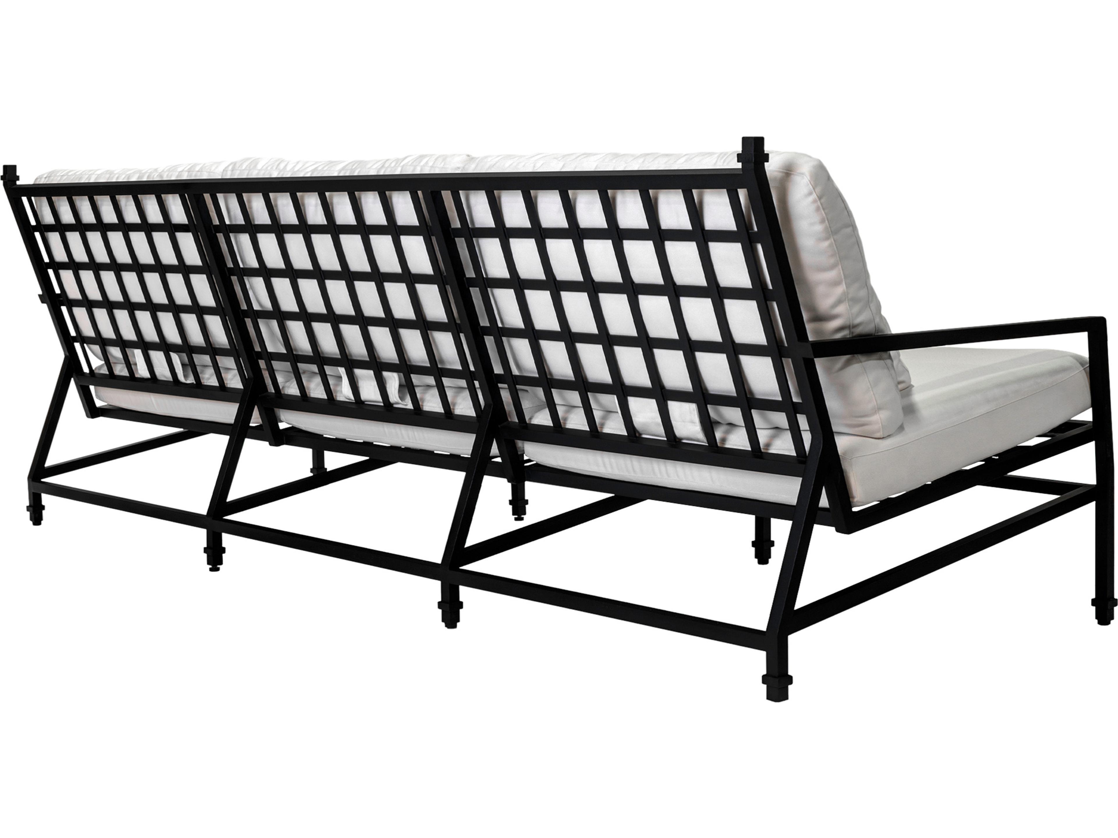 Seasonal Living Eterna Black Sand Matte Aluminum Cushion Sofa