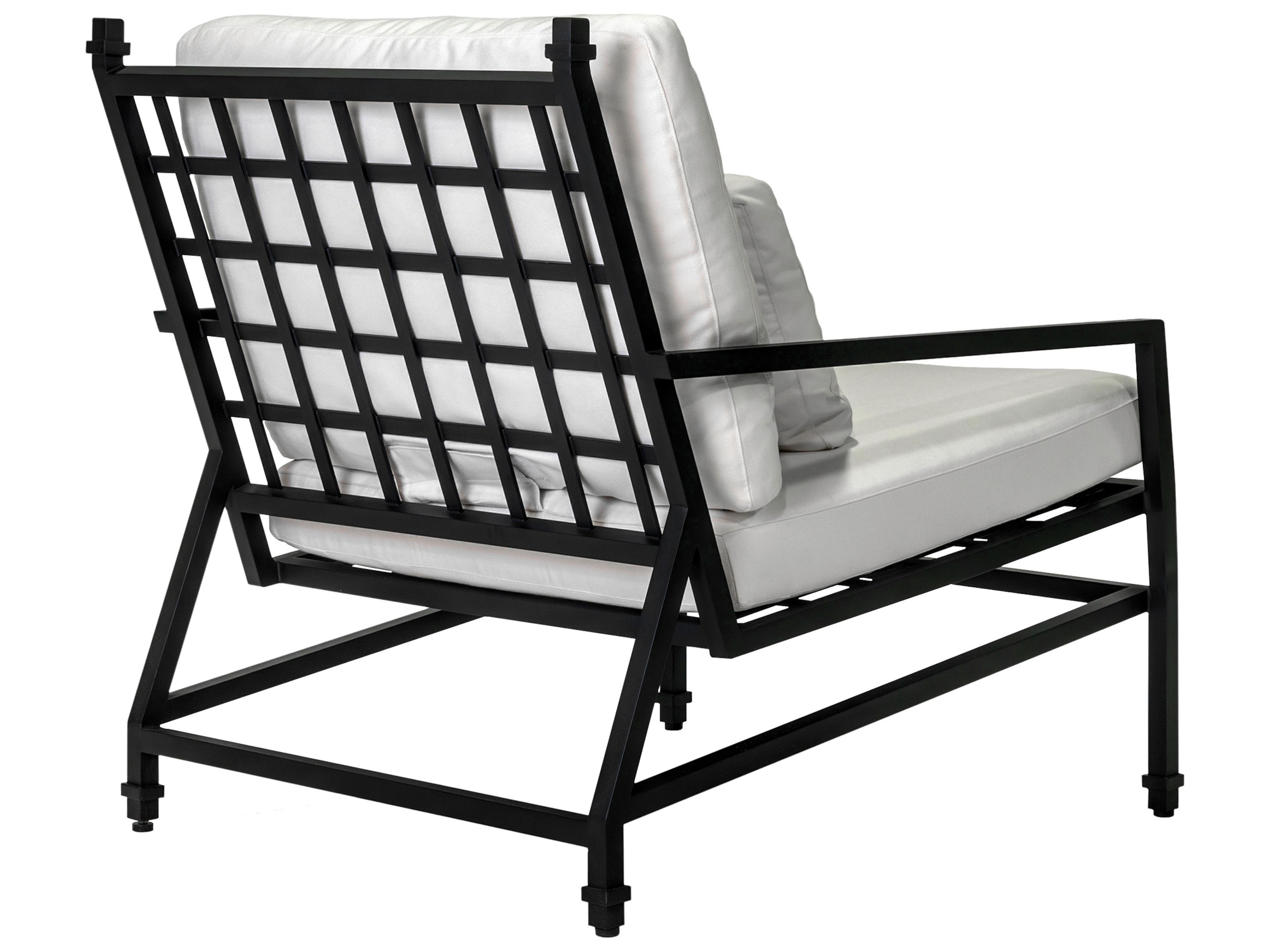 Seasonal Living Eterna Black Sand Matte Aluminum Cushion Lounge Chair