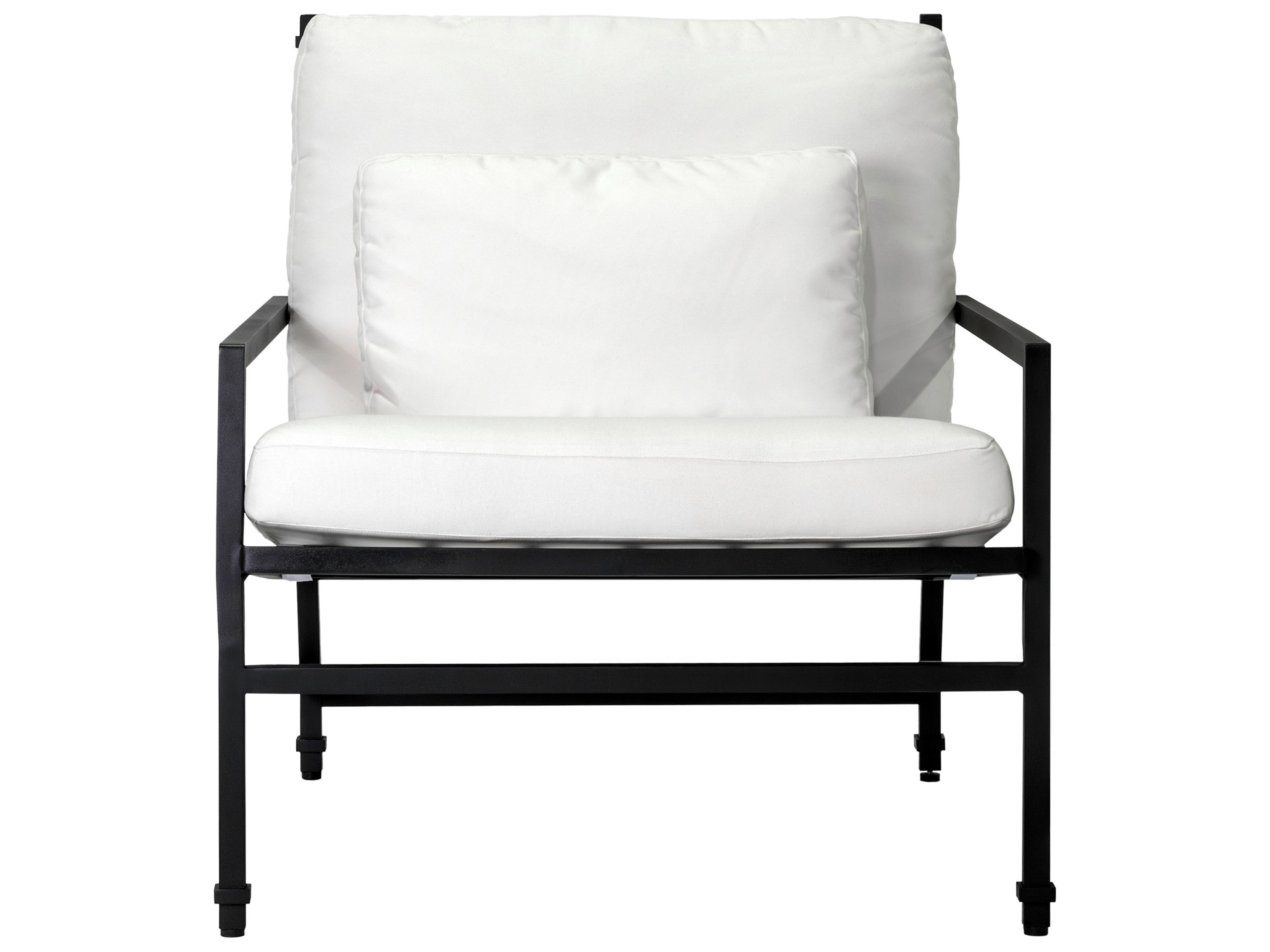 Seasonal Living Eterna Black Sand Matte Aluminum Cushion Lounge Chair