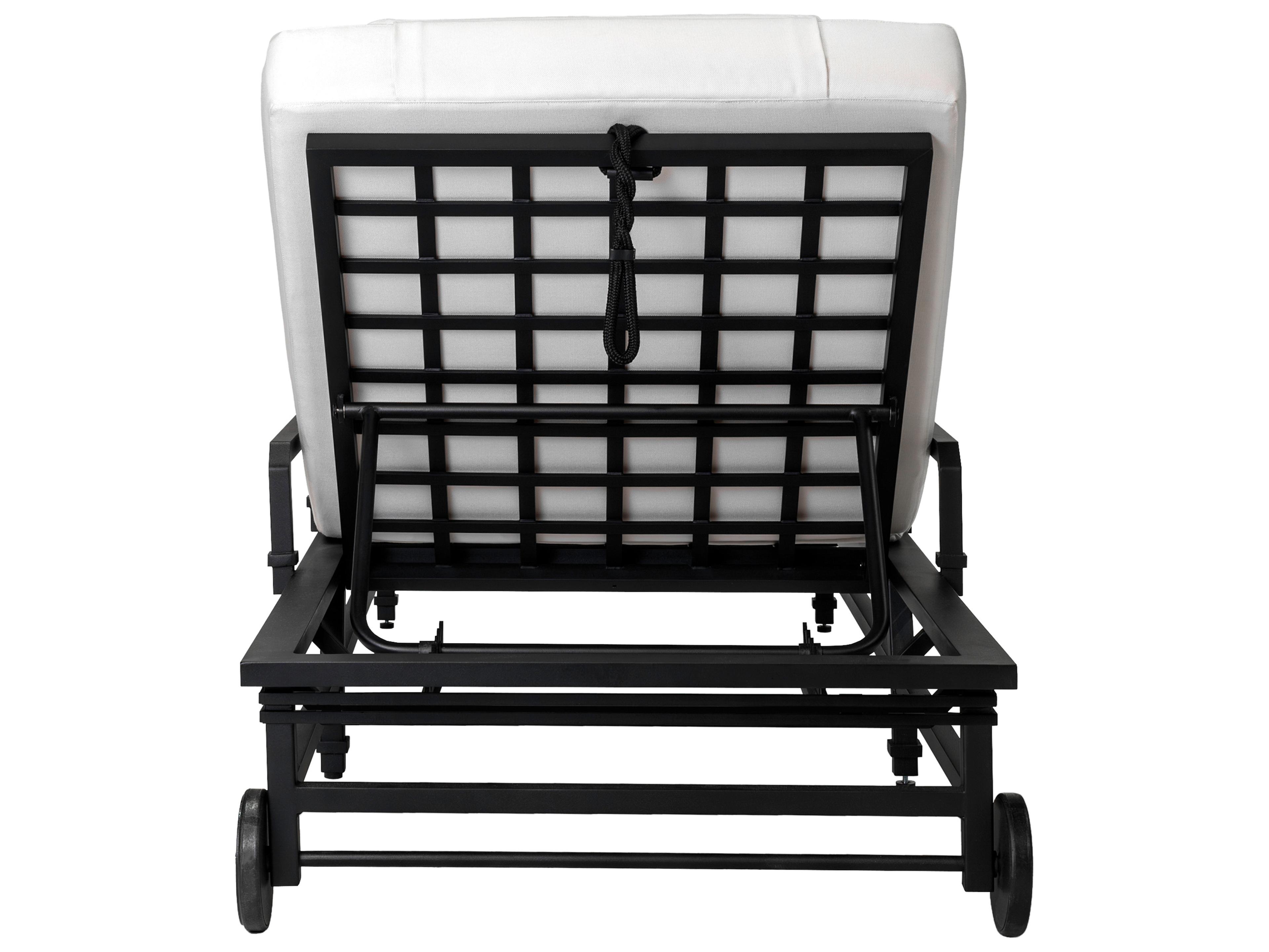 Seasonal Living Eterna Black Sand Matte Aluminum Cushion Chaise Lounge