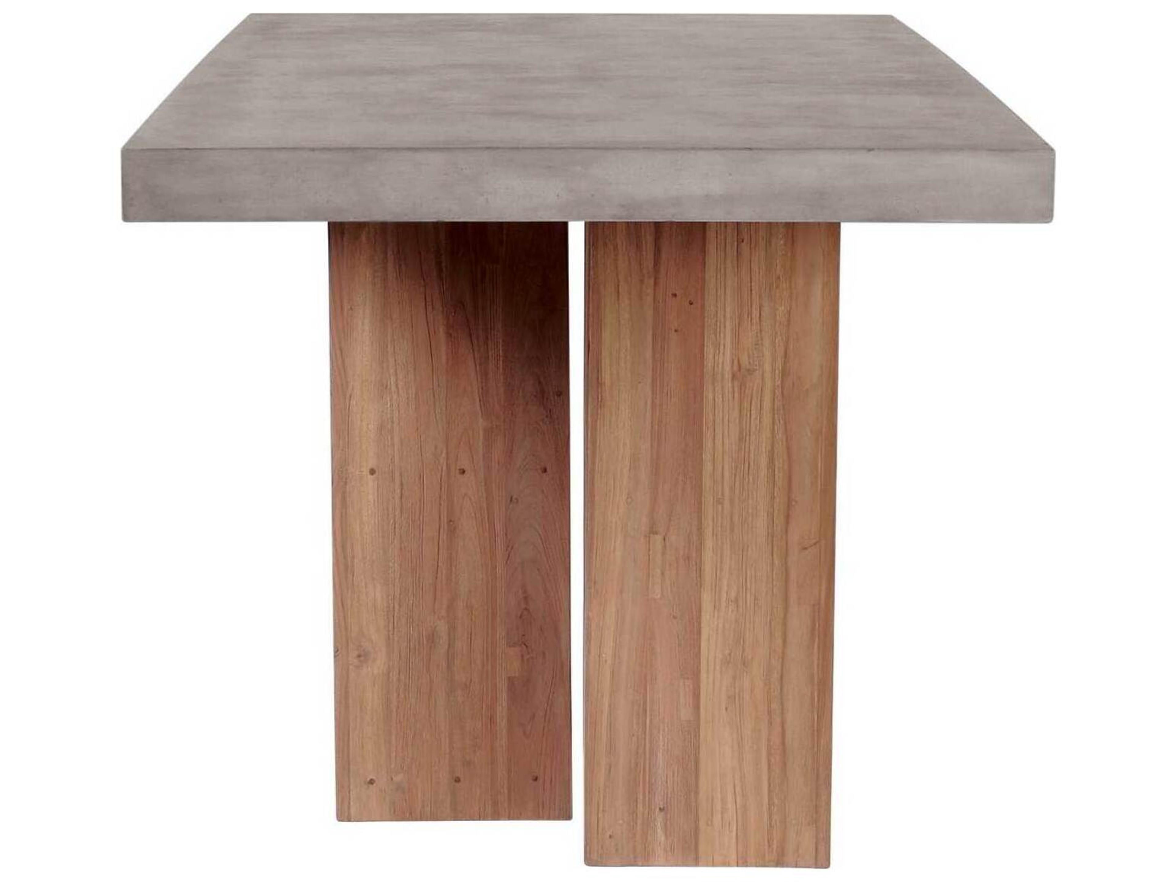 Seasonal Living Perpetual Slate Grey Teak Lucca Rectangular Patio Dining Table
