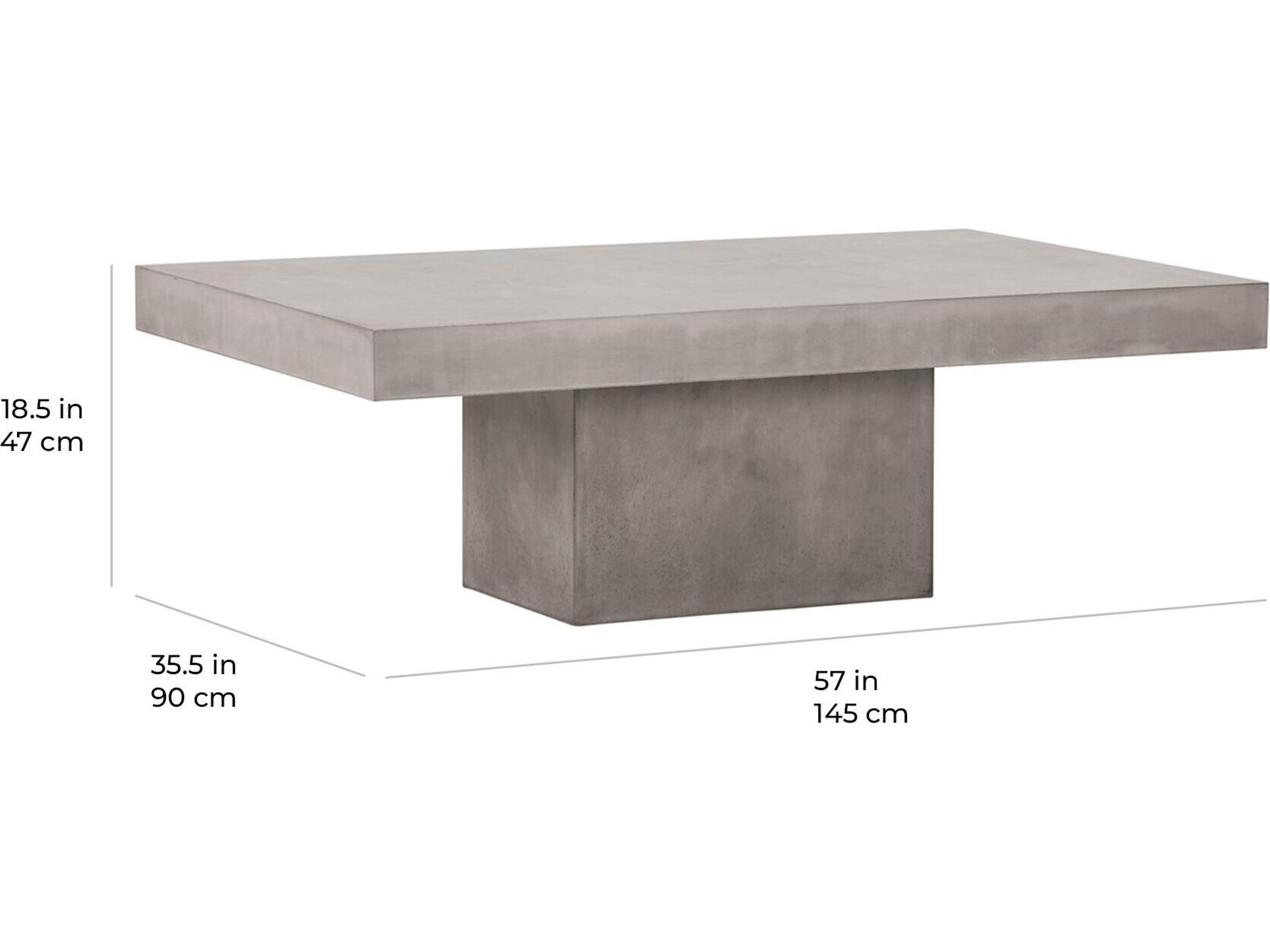 Seasonal Living Perpetual Slat Grey Terrace Rectangular Coffee Table