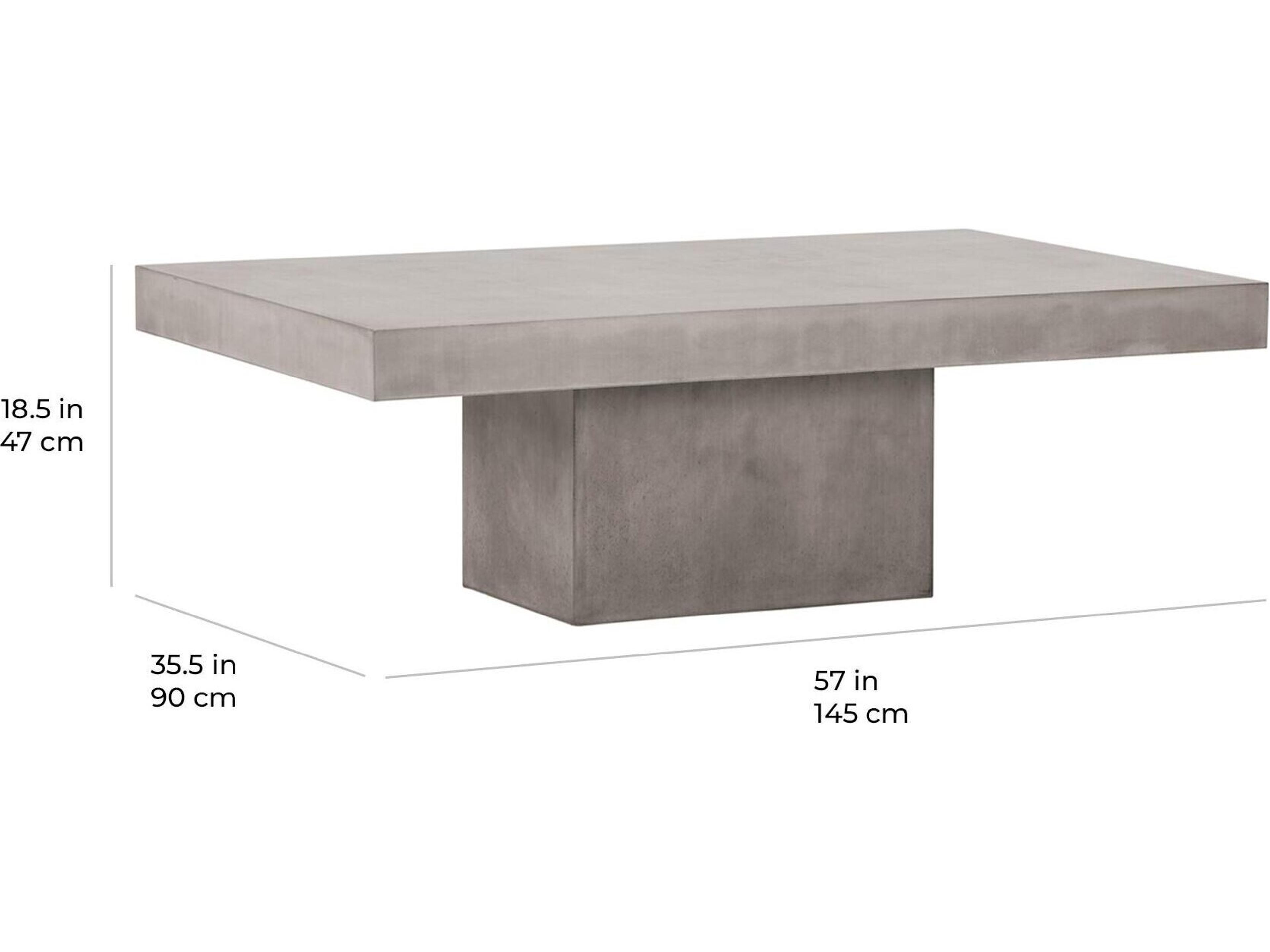 Seasonal Living Perpetual Slat Grey Terrace Rectangular Coffee Table