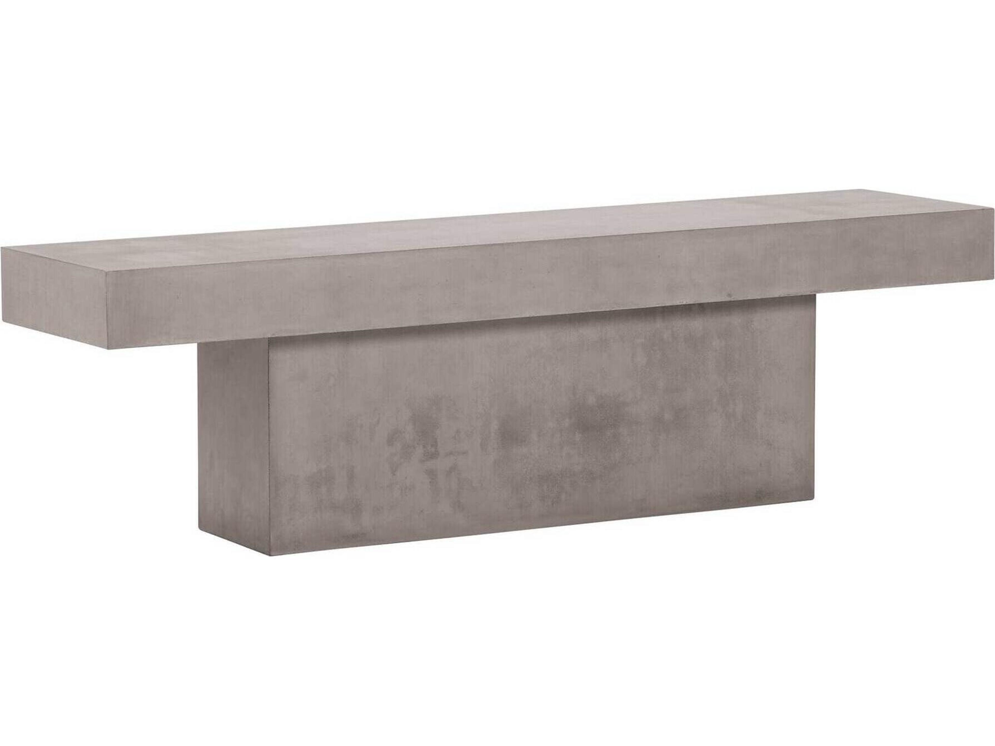 Perpetual Modern Concrete Patio Dining Bench
