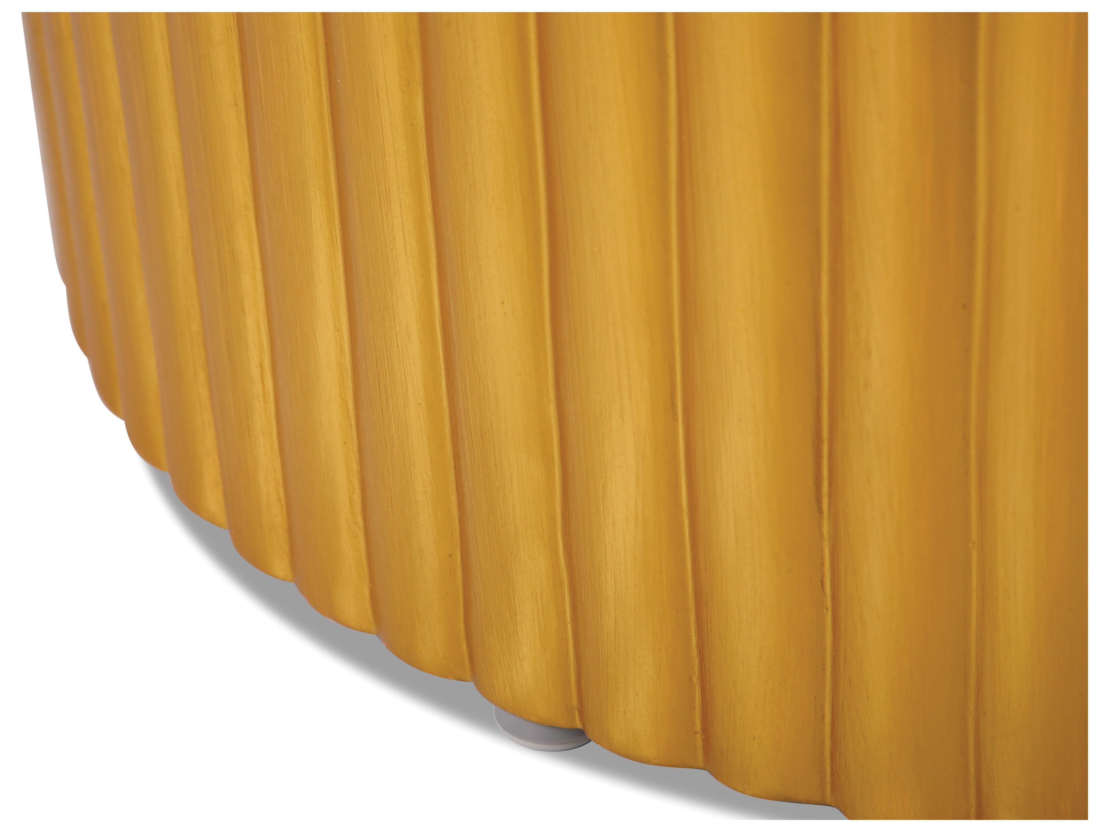 Seasonal Living Perpetual Joy Scallop Zanzibar Gray/Gold Round Outdoor Coffee Table