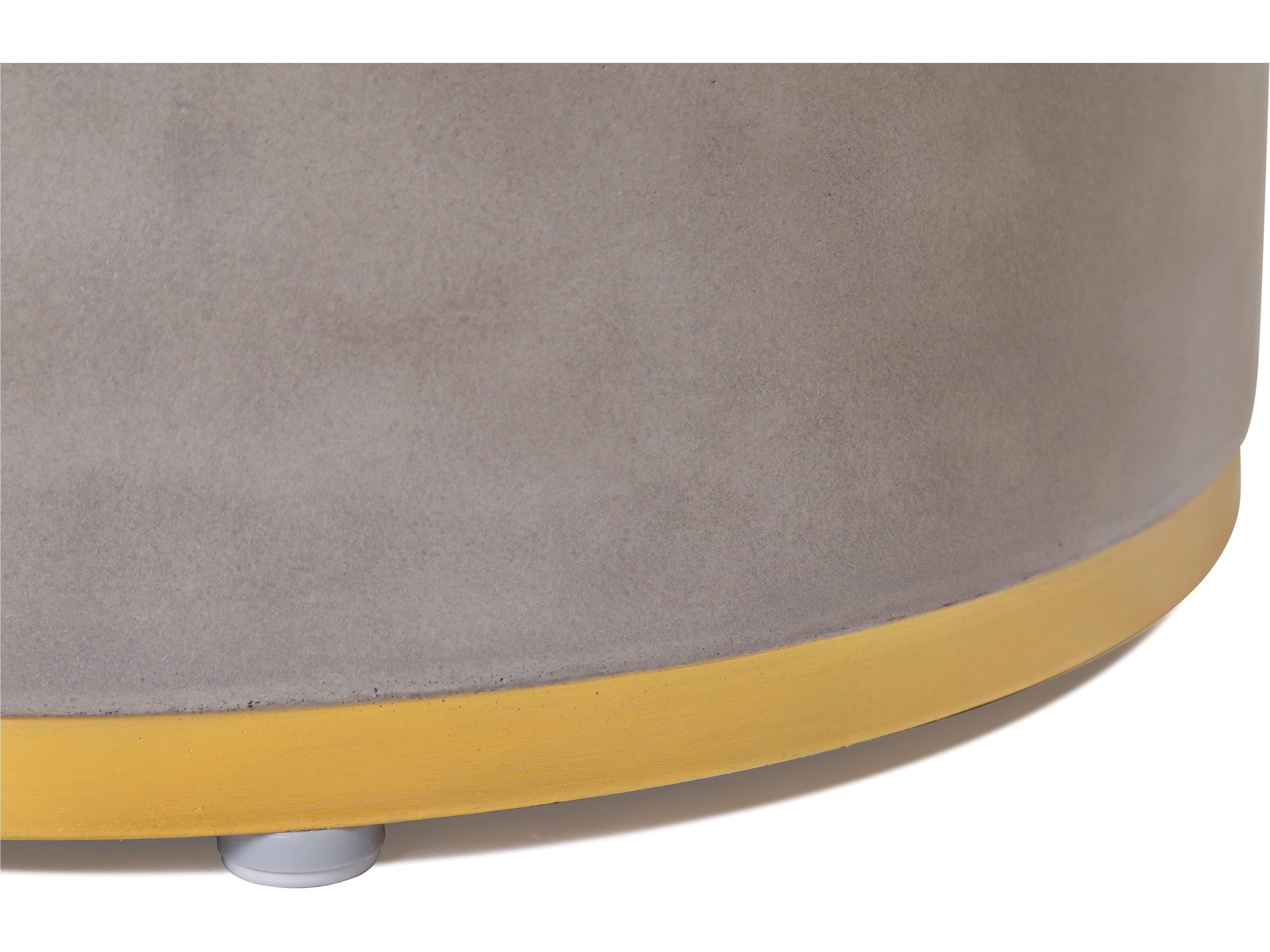 Seasonal Living Perpetual Joy Linea Slate Gray/Gold Ring Accent Table Set