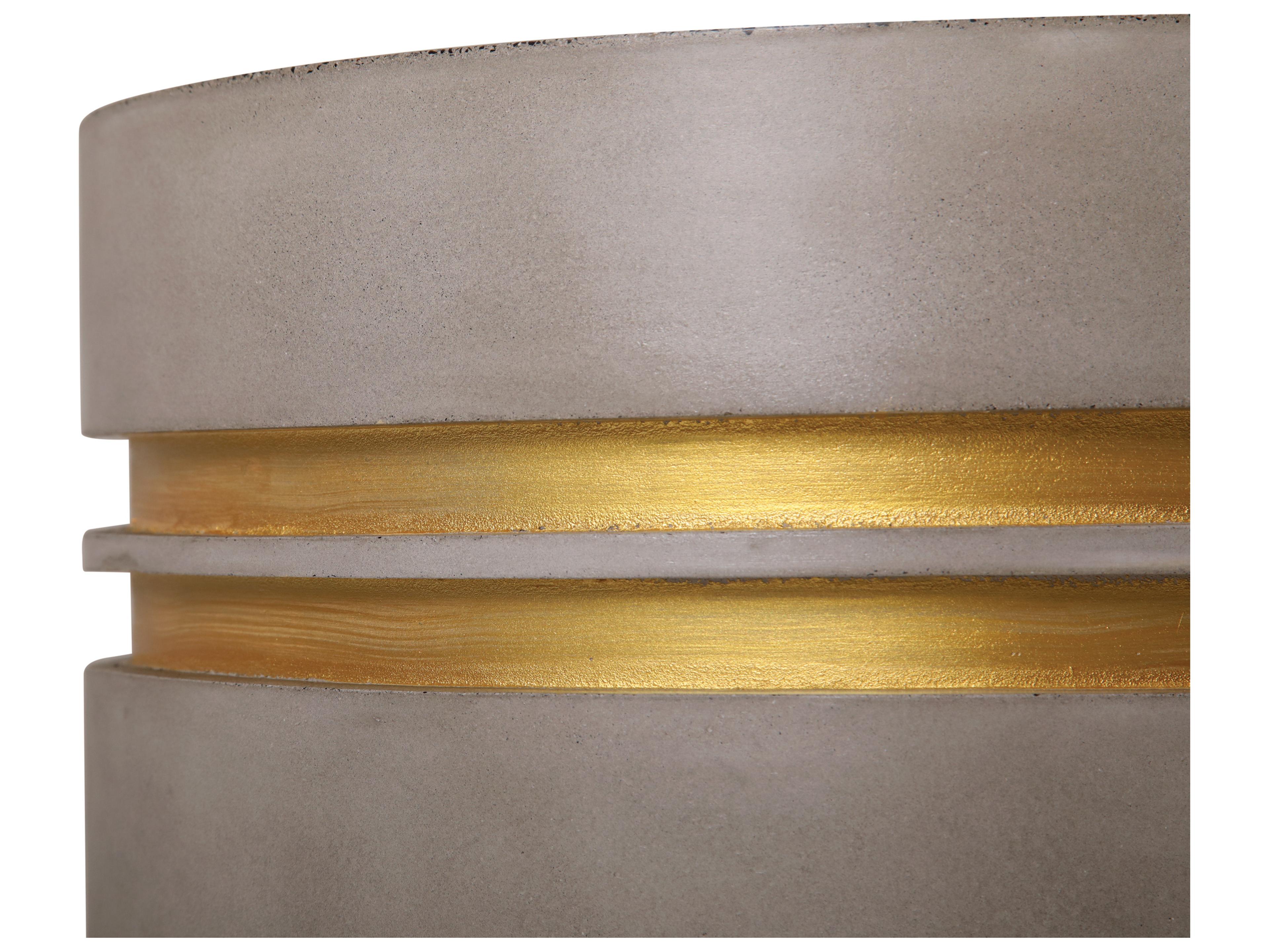 Seasonal Living Perpetual Joy Santori Slate Gray/Gold Round Double Ring Accent Table Tall