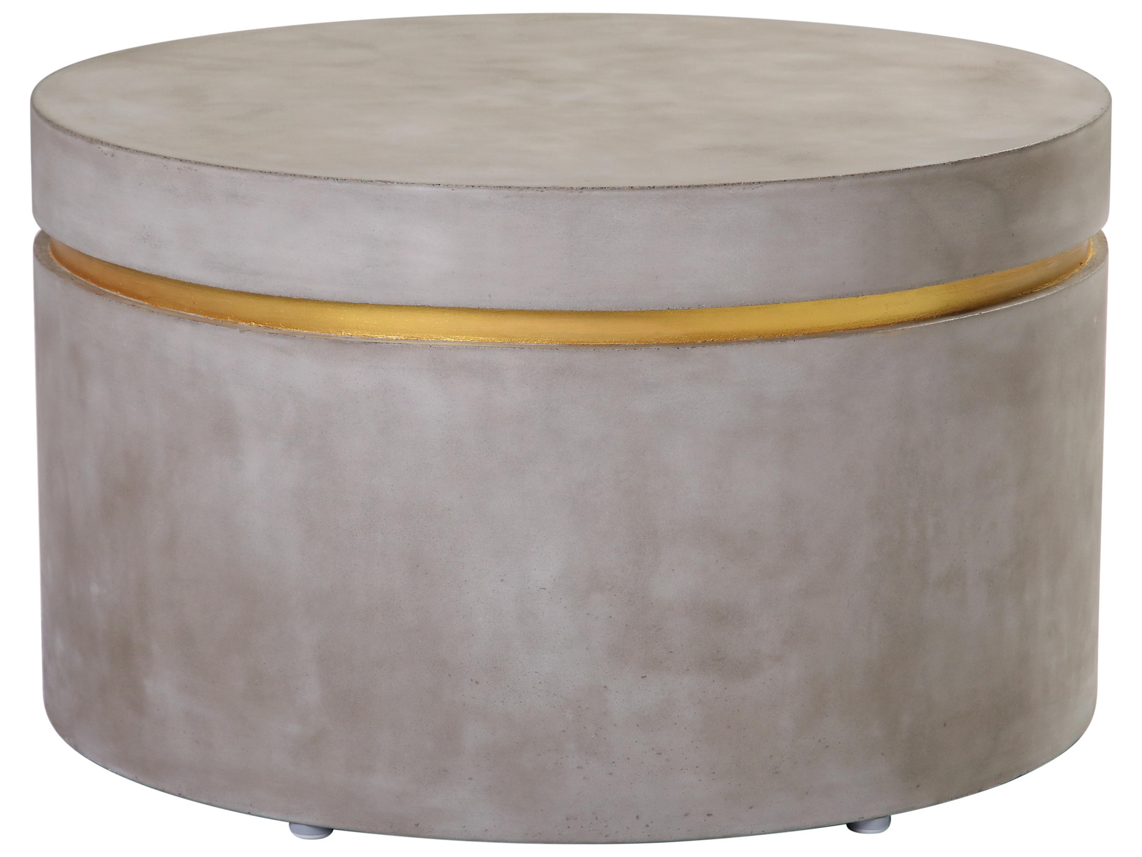 Seasonal Living Perpetual Joy Serendipity Slate Gray/Gold Ring Accent Table Set