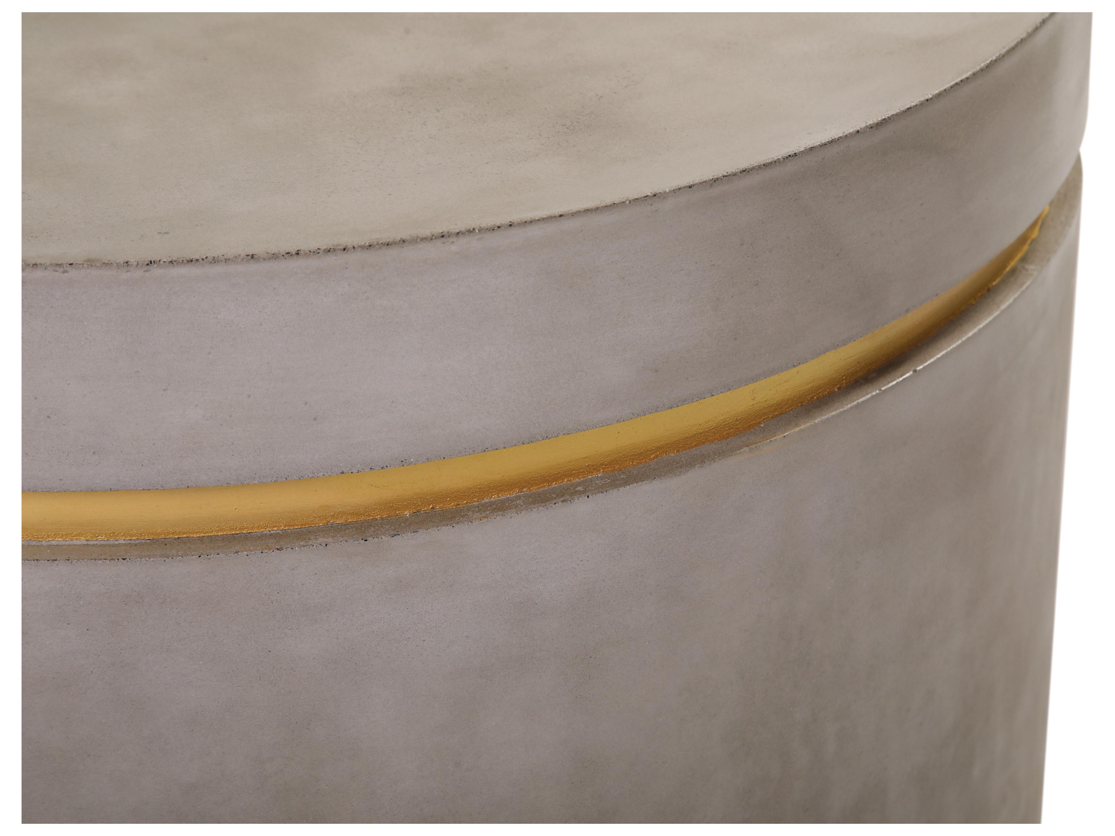 Seasonal Living Perpetual Joy Serendipity Slate Gray/Gold Ring Accent Table Set