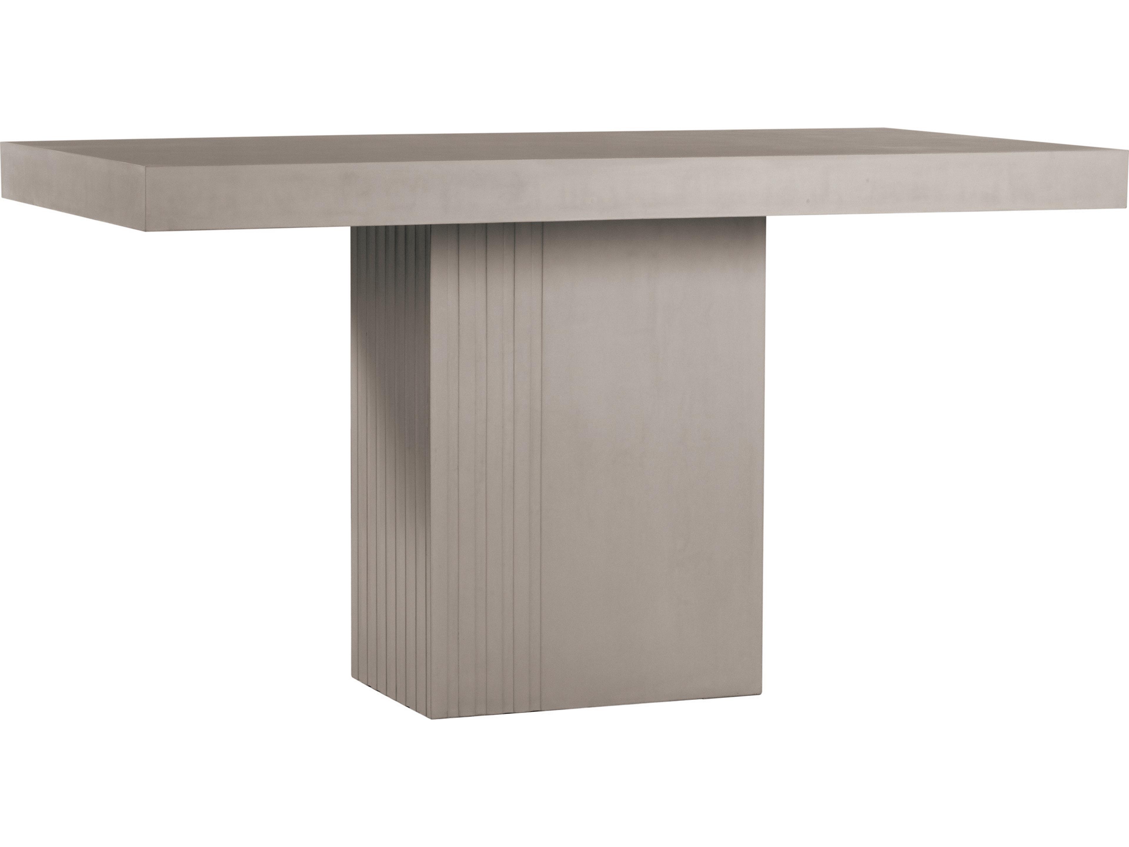 Lightweight Concrete Slate Grey Rectangular Dining Table