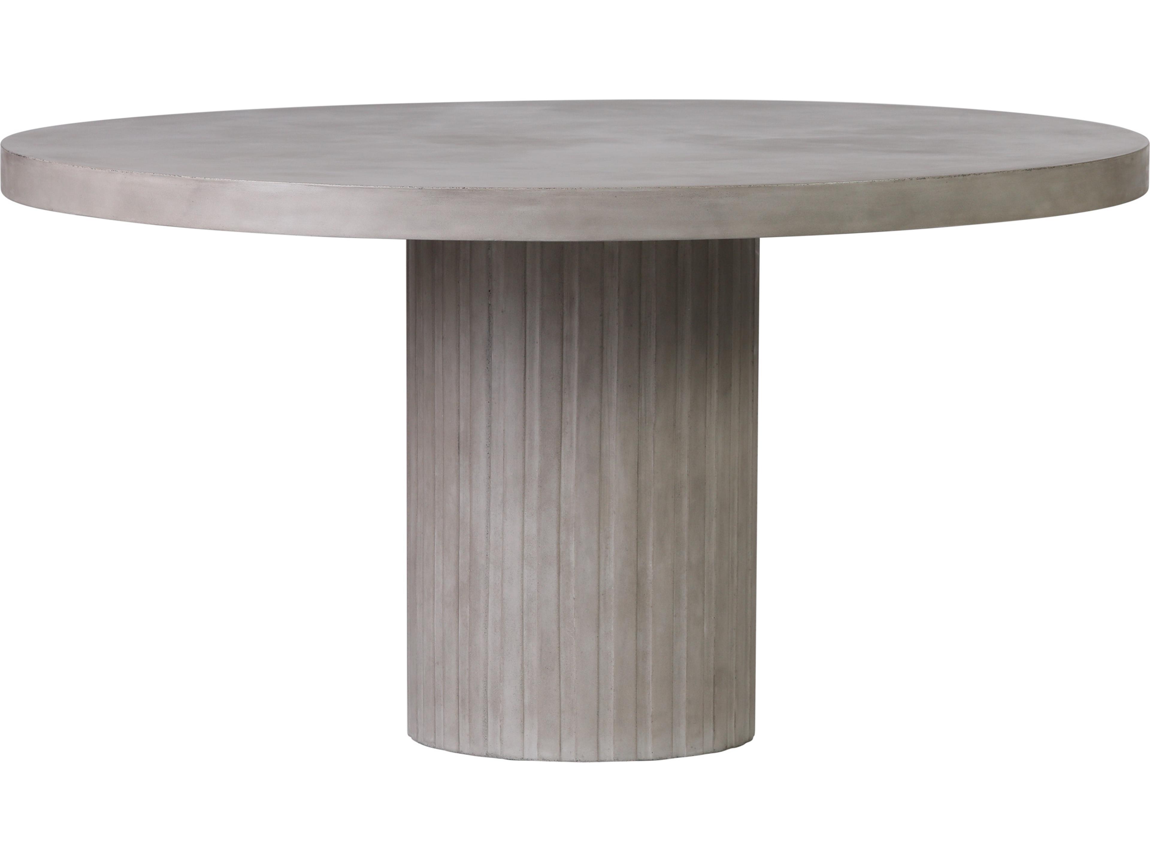 Lightweight Concrete Slate Grey Round Dining Table