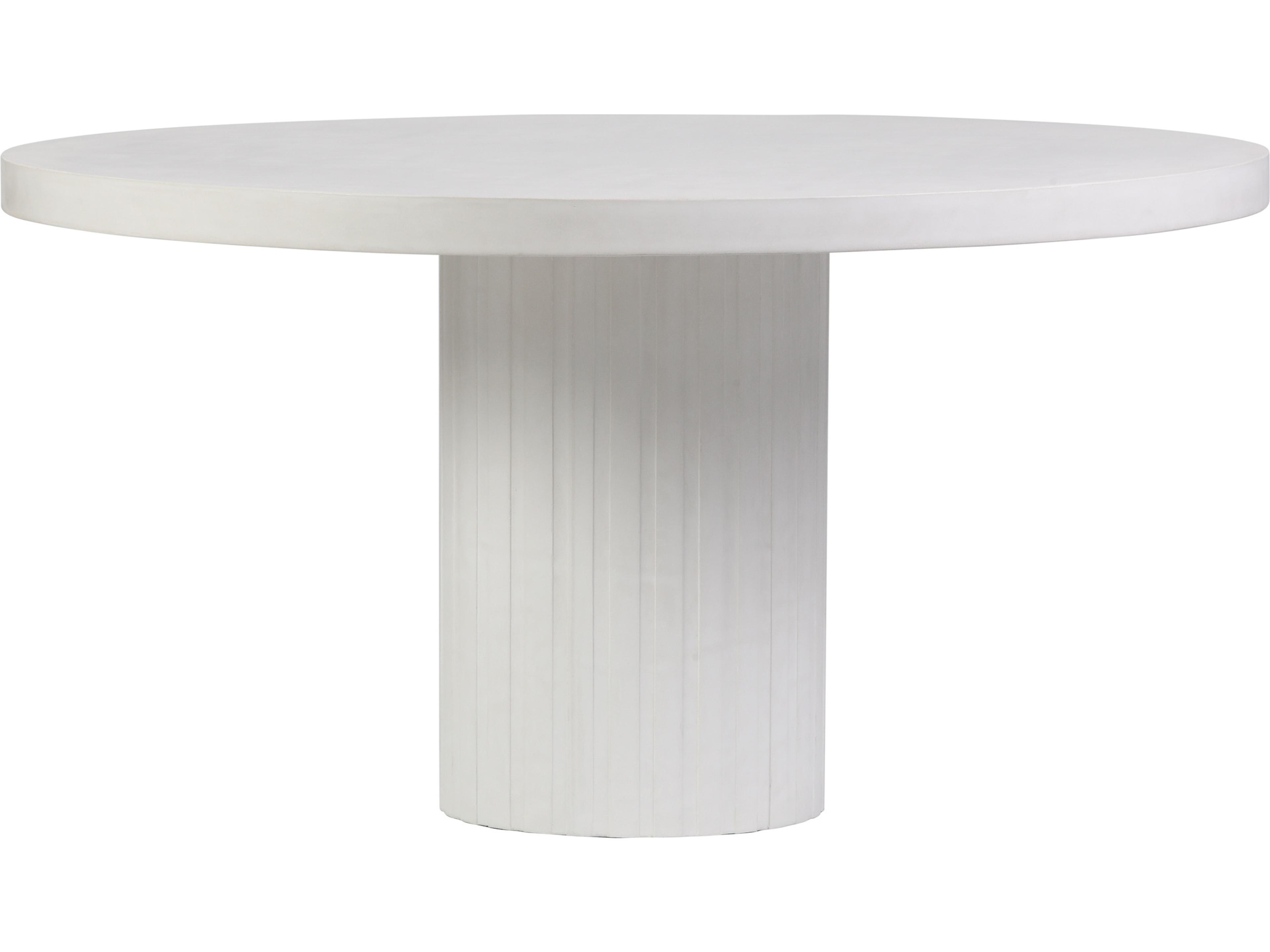 Lightweight Concrete Ebony White Round Dining Table