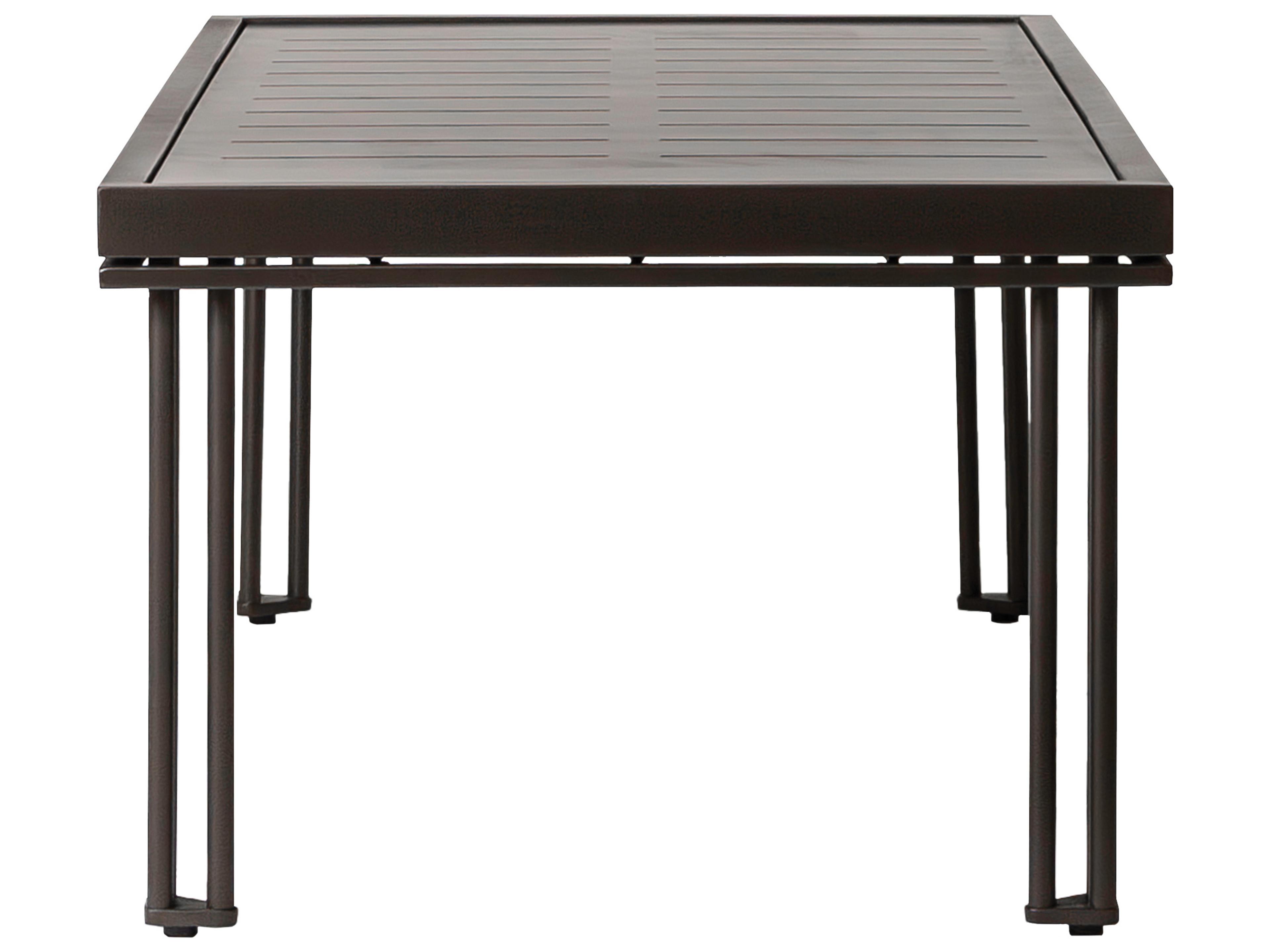 Seasonal Living Patinero Smooth Charcoal Satin Aluminum Rectangular Coffee Table