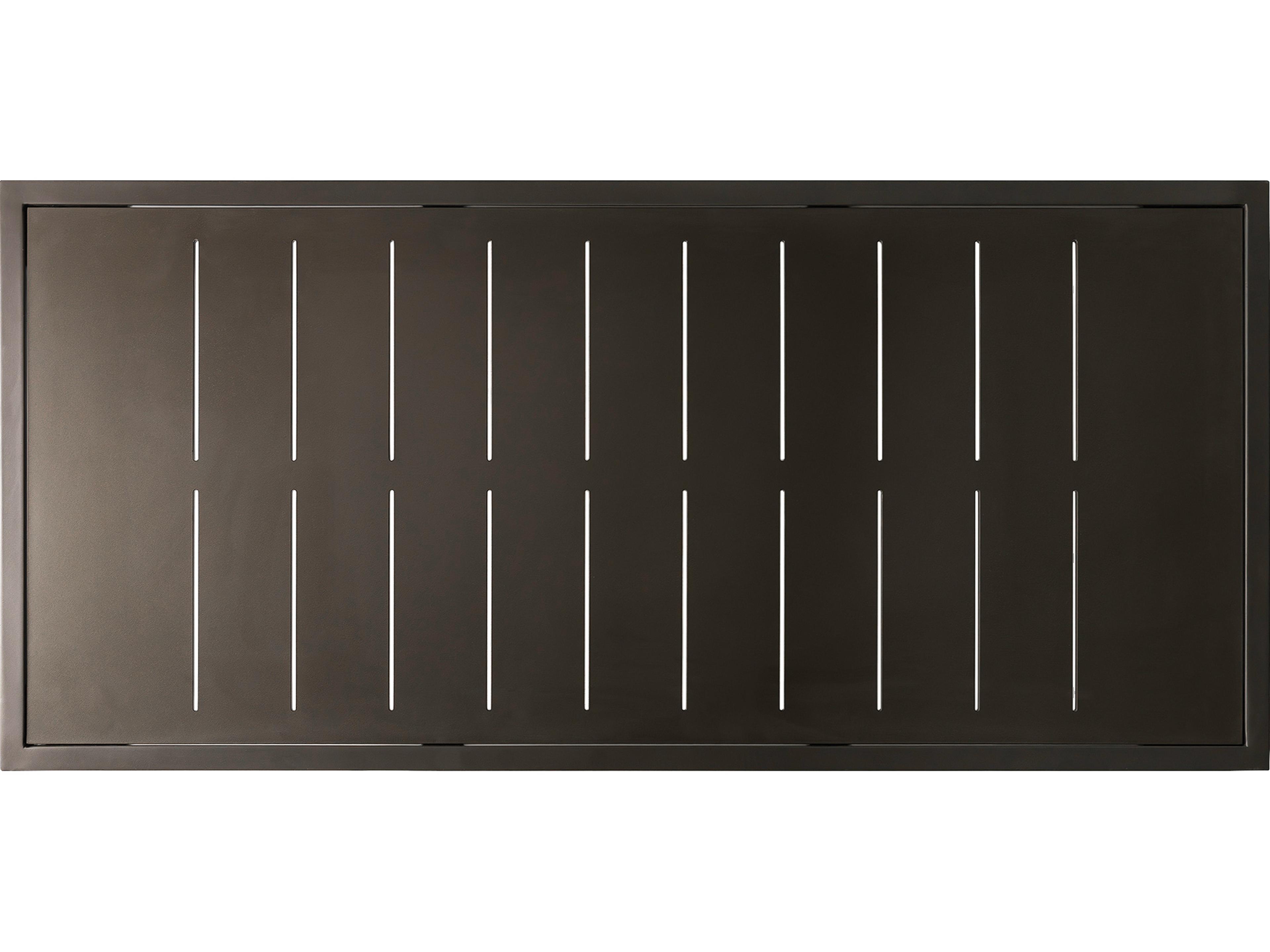 Seasonal Living Patinero Smooth Charcoal Satin Aluminum Rectangular Coffee Table