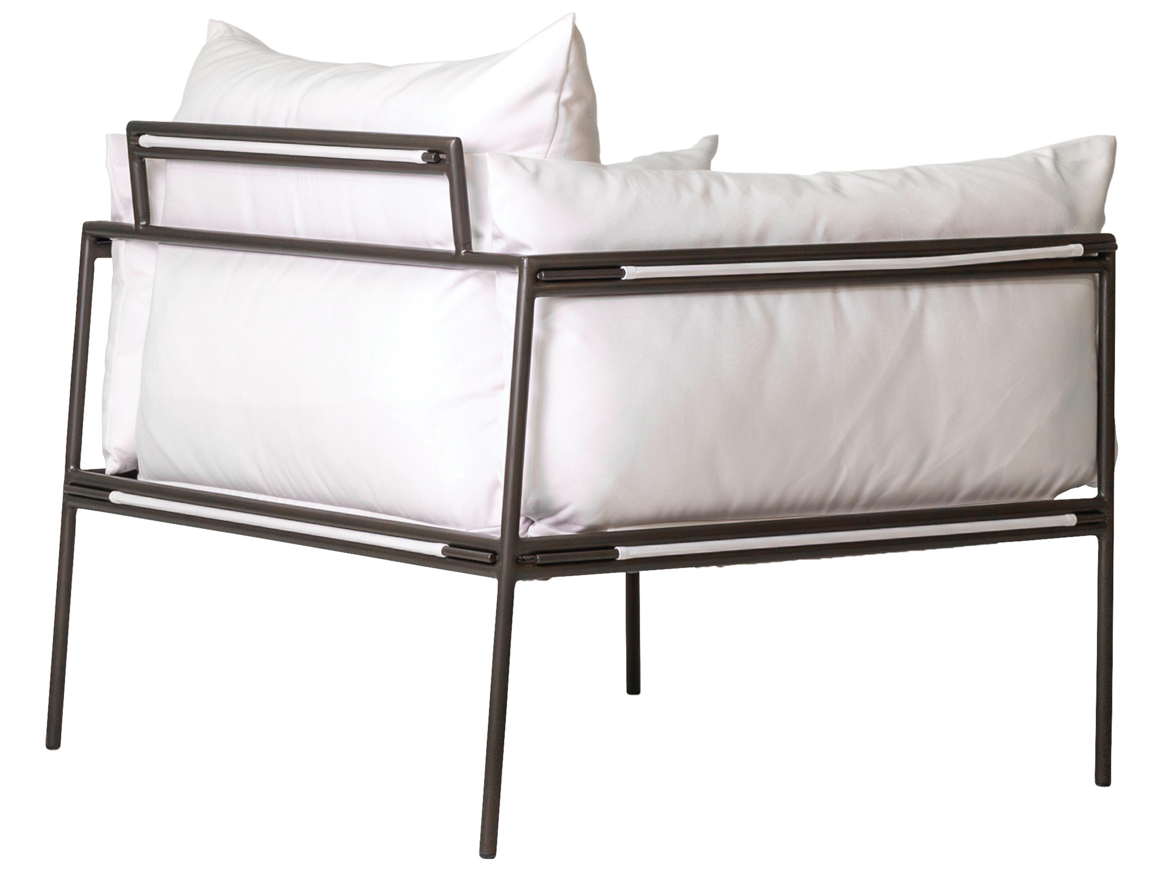 Seasonal Living Patinero Smooth Charcoal Satin Aluminum Cushion Lounge Chair