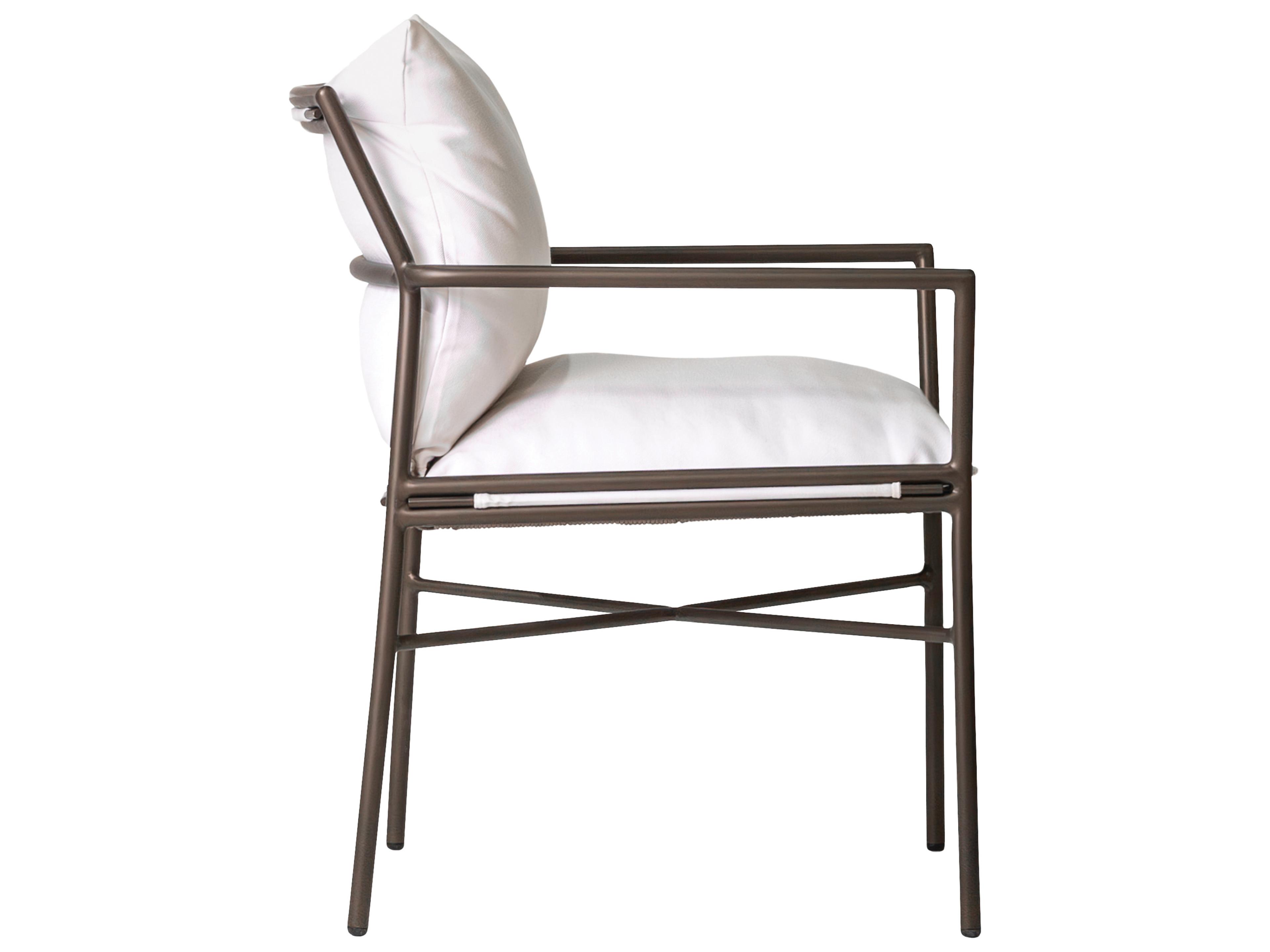 Seasonal Living Patinero Smooth Charcoal Satin Aluminum Cushion Dining Chair