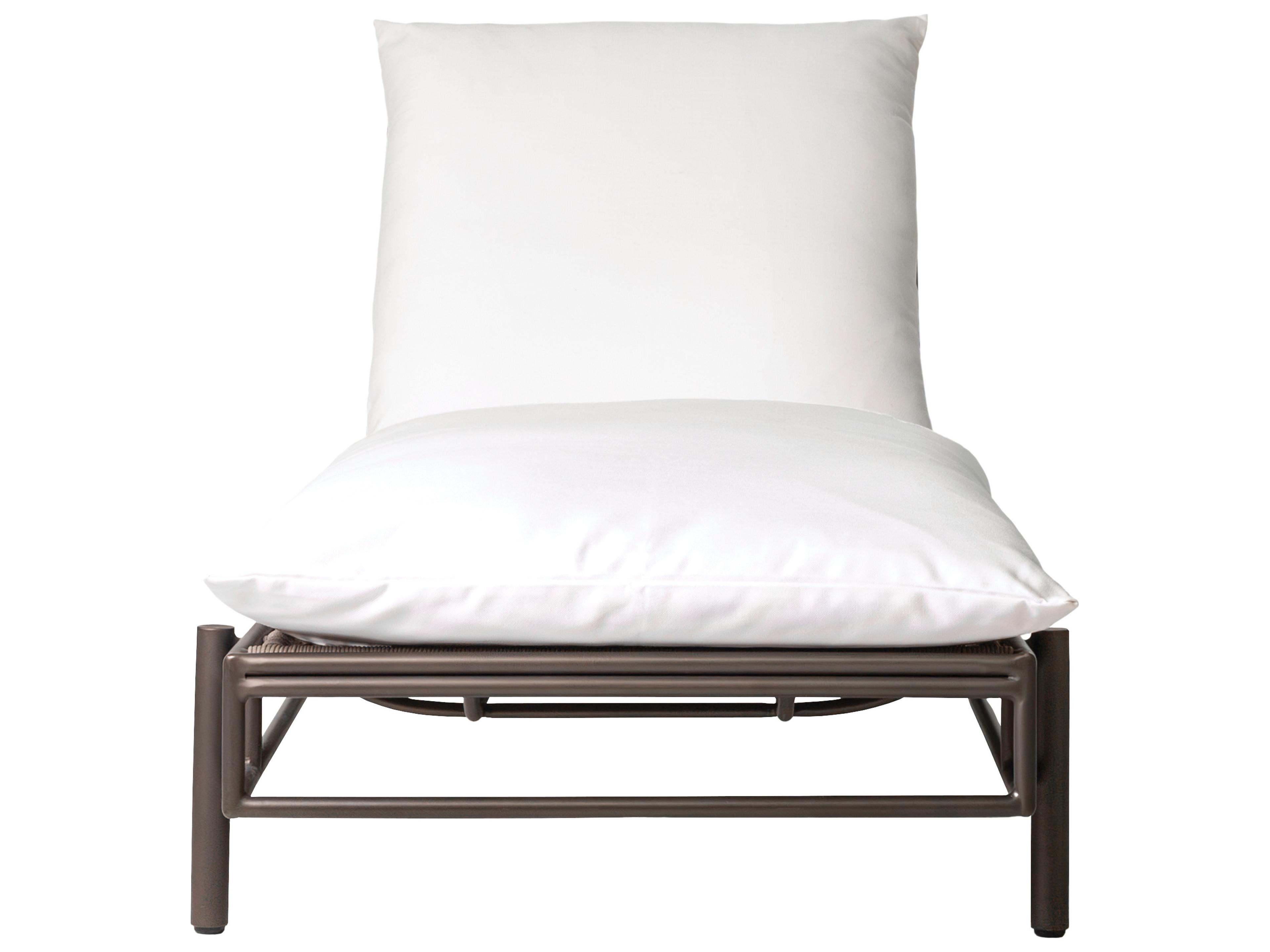 Seasonal Living Patinero Smooth Charcoal Satin Aluminum Cushion Chaise Lounge