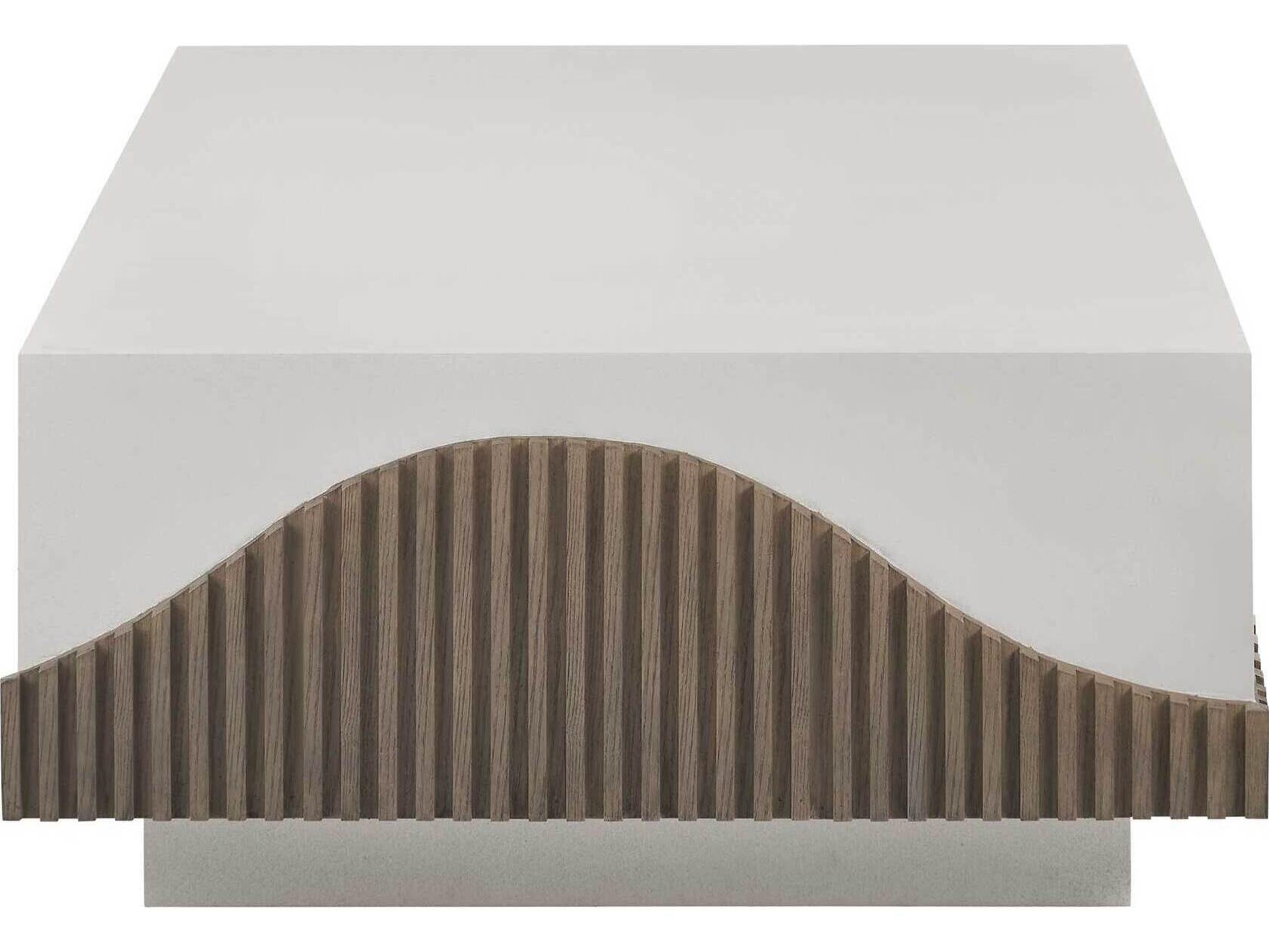 Seasonal Living Provenance Fiber Reinforced Polymer Limestone/Energy Tranquility Rectangular Outdoor Patio Coffee Table