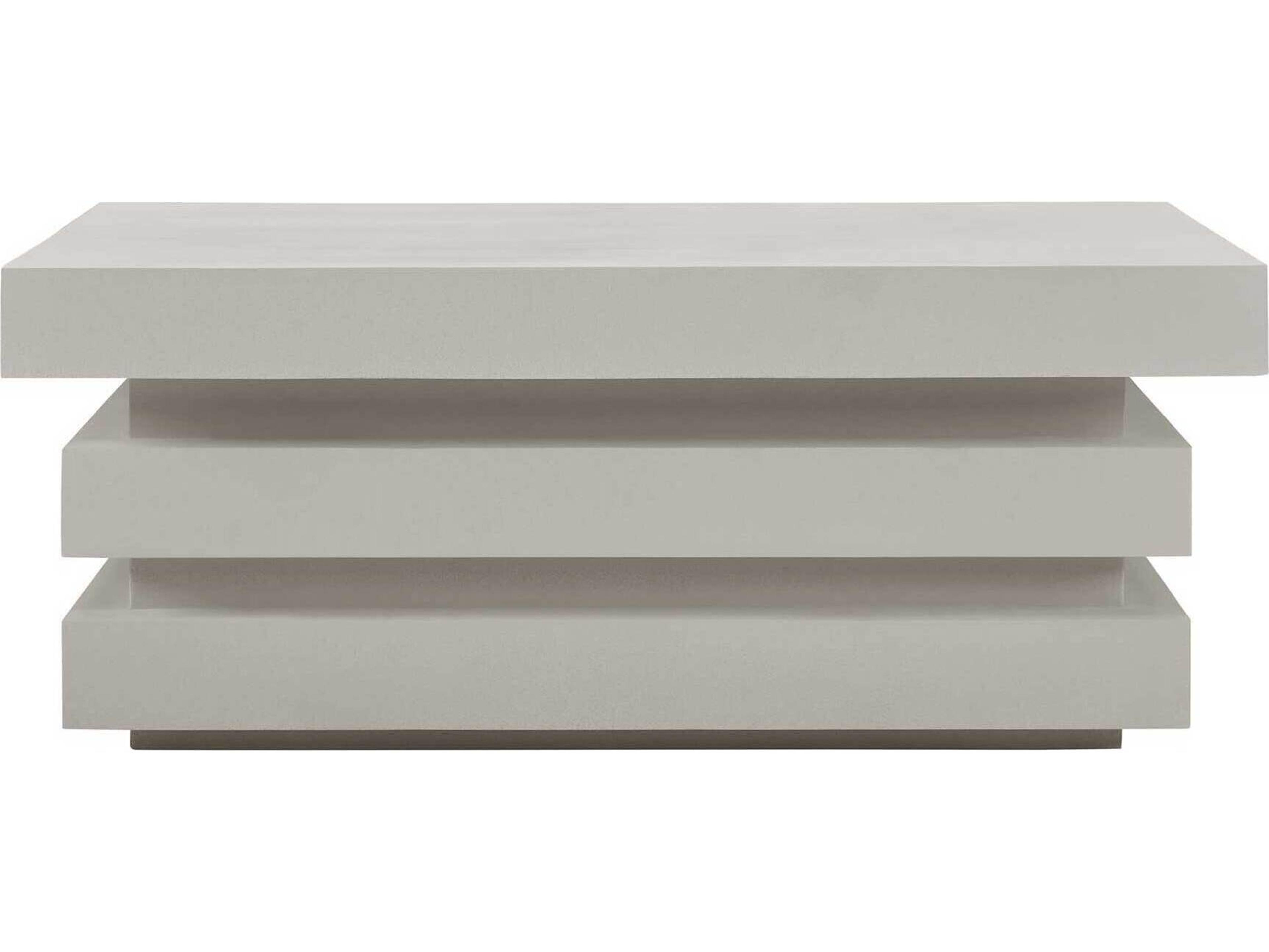 Seasonal Living Provenance Fiber Reinforced Polymer Limestone Meditation Square Patio Coffee Table