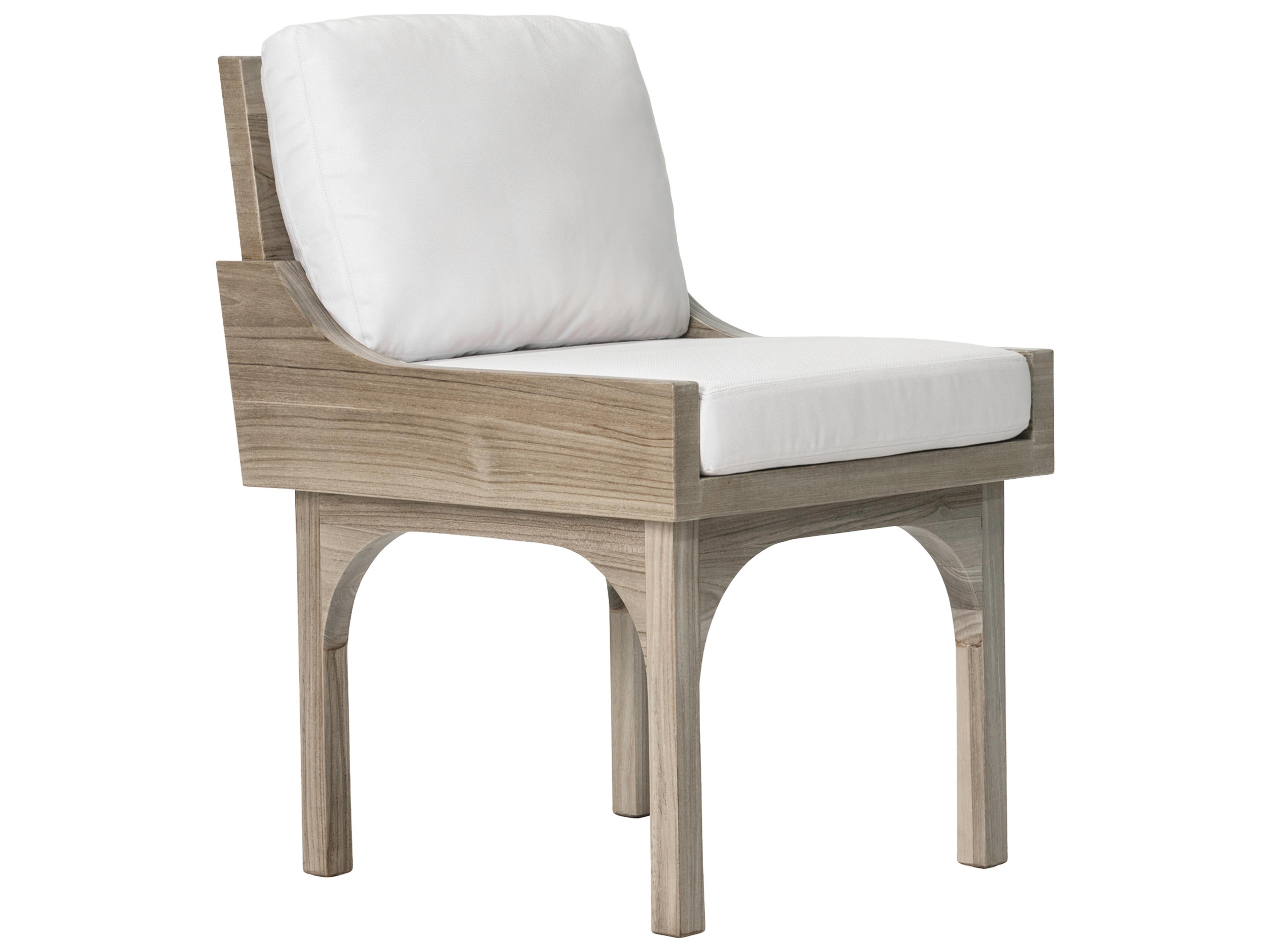 Serenique Sun Bleached Teak Fabric Cushion Dining Chair