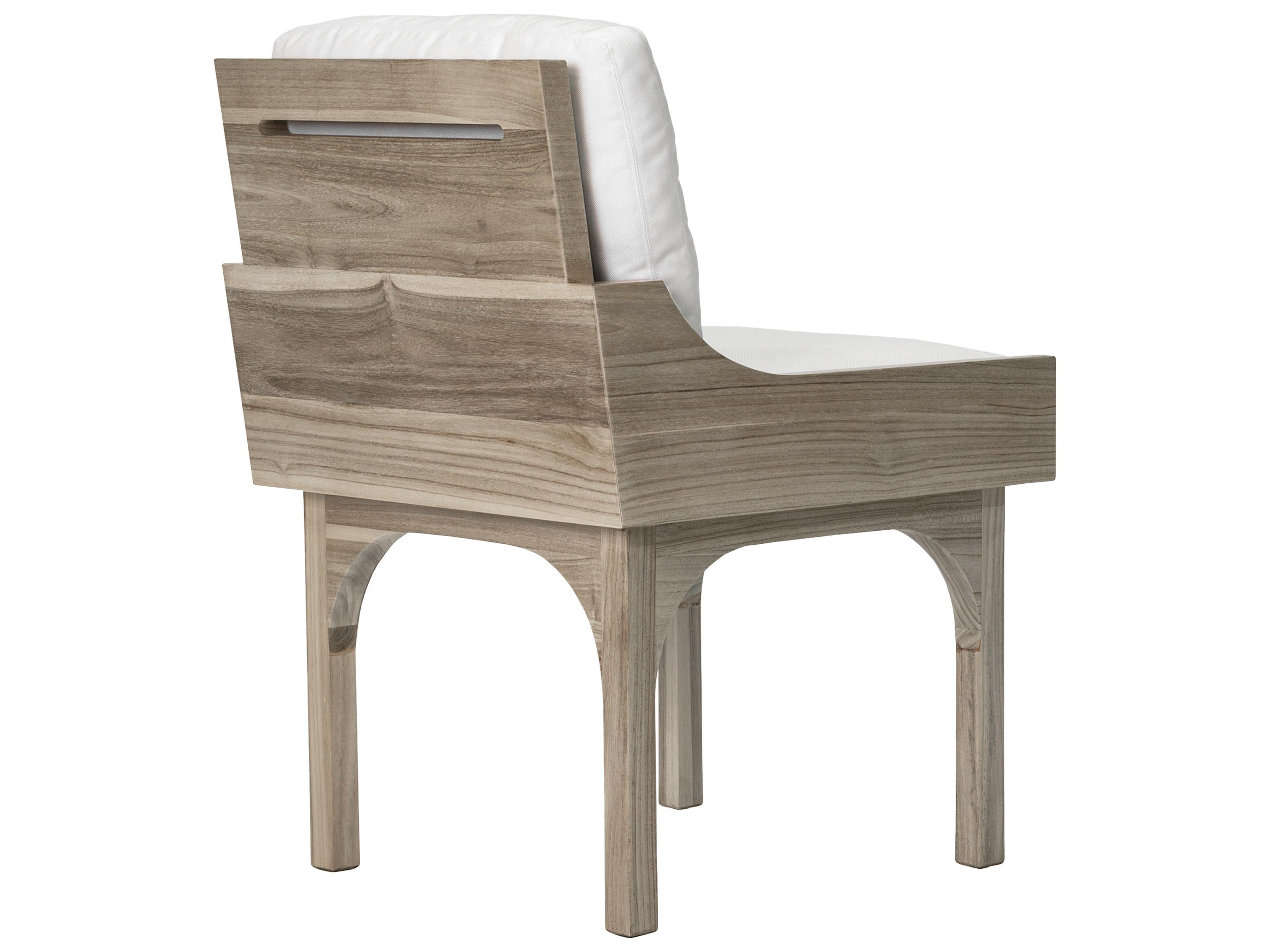 Seasonal Living Serenique Sun Bleached Teak Fabric Cushion Dining Chair