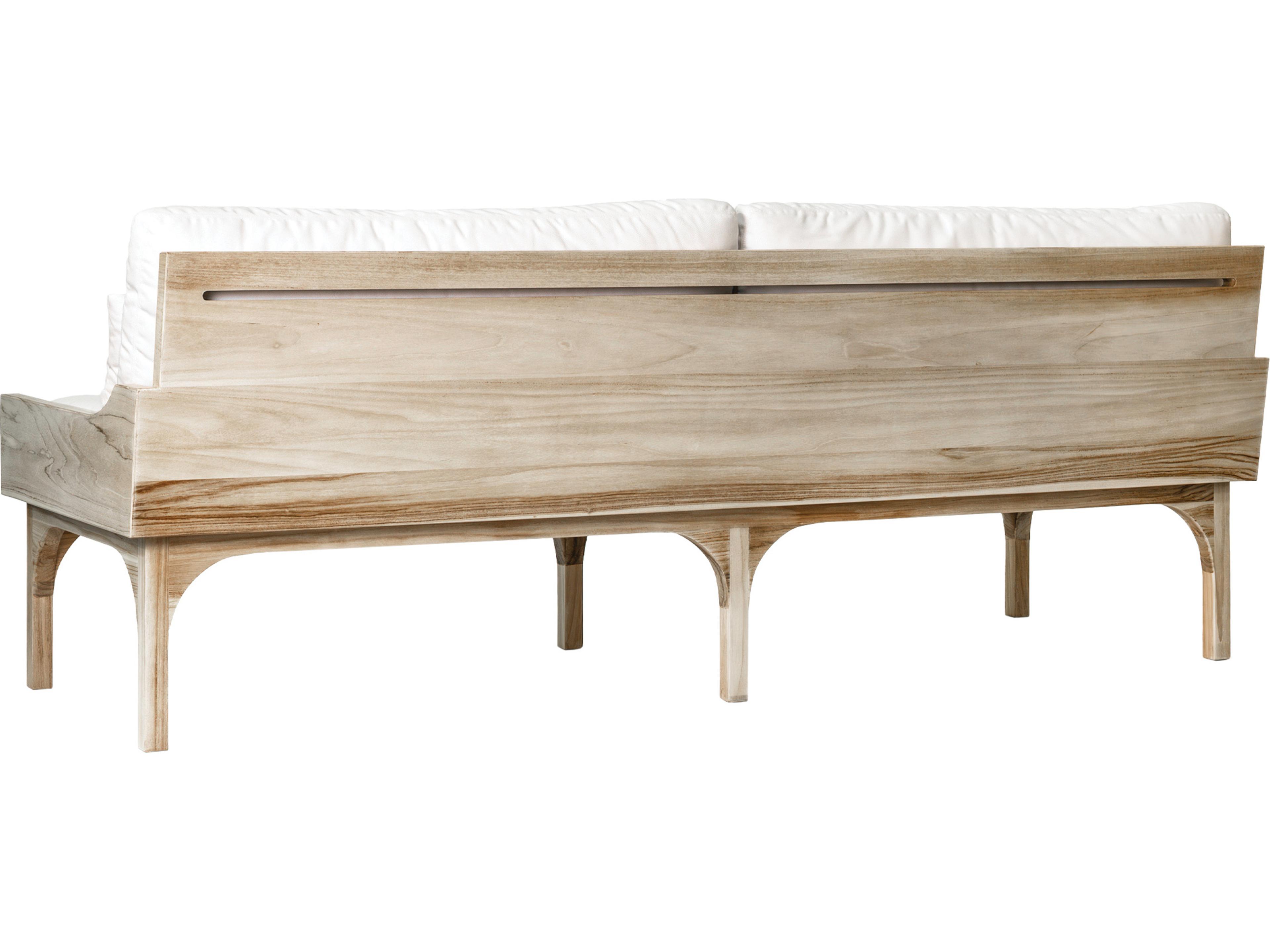 Seasonal Living Serenique Sun Bleached Teak Fabric Cushion Sofa