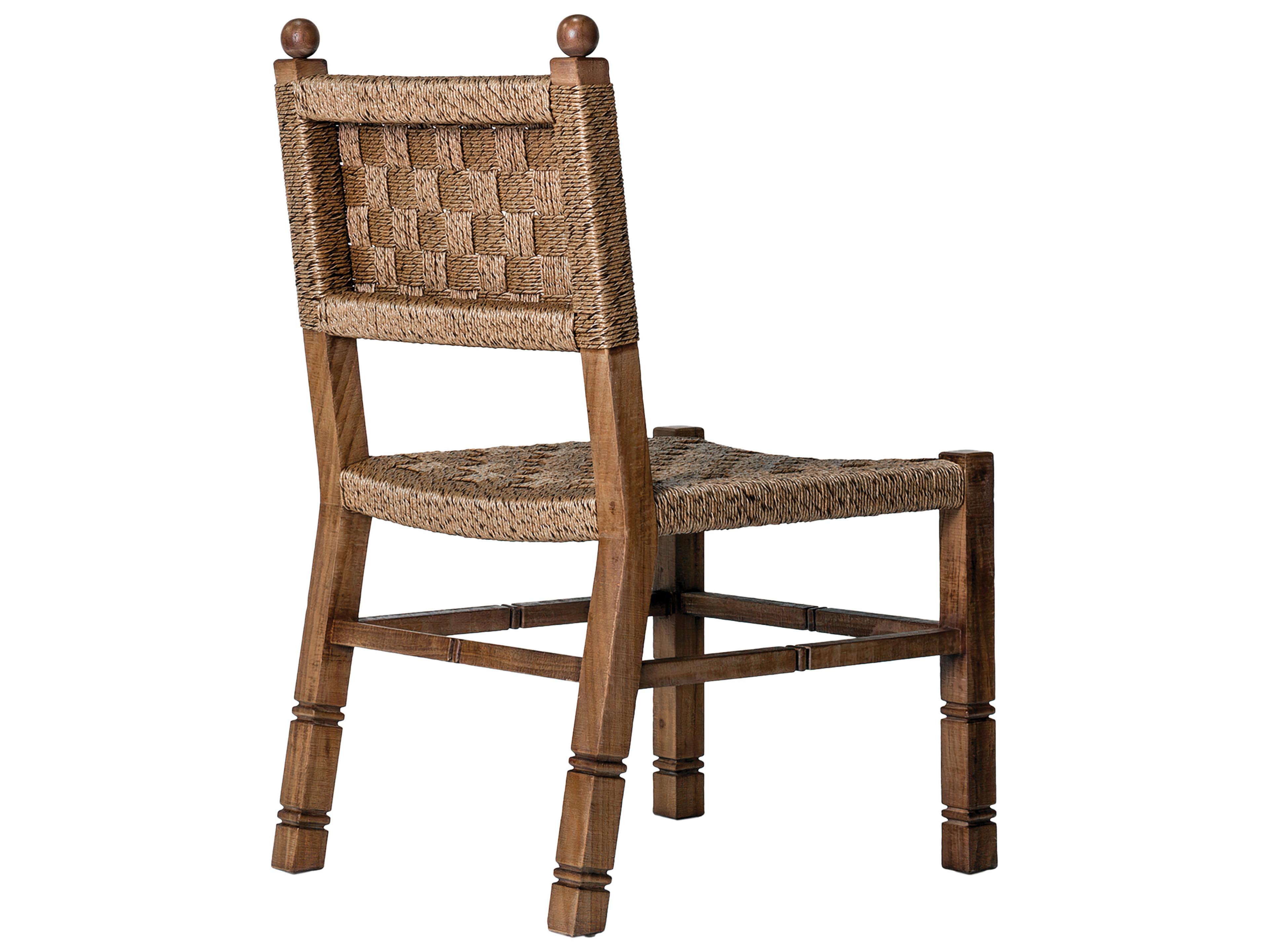 Seasonal Living Vaterra Weathered Pecan Matte Teak Wicker Dining Chair