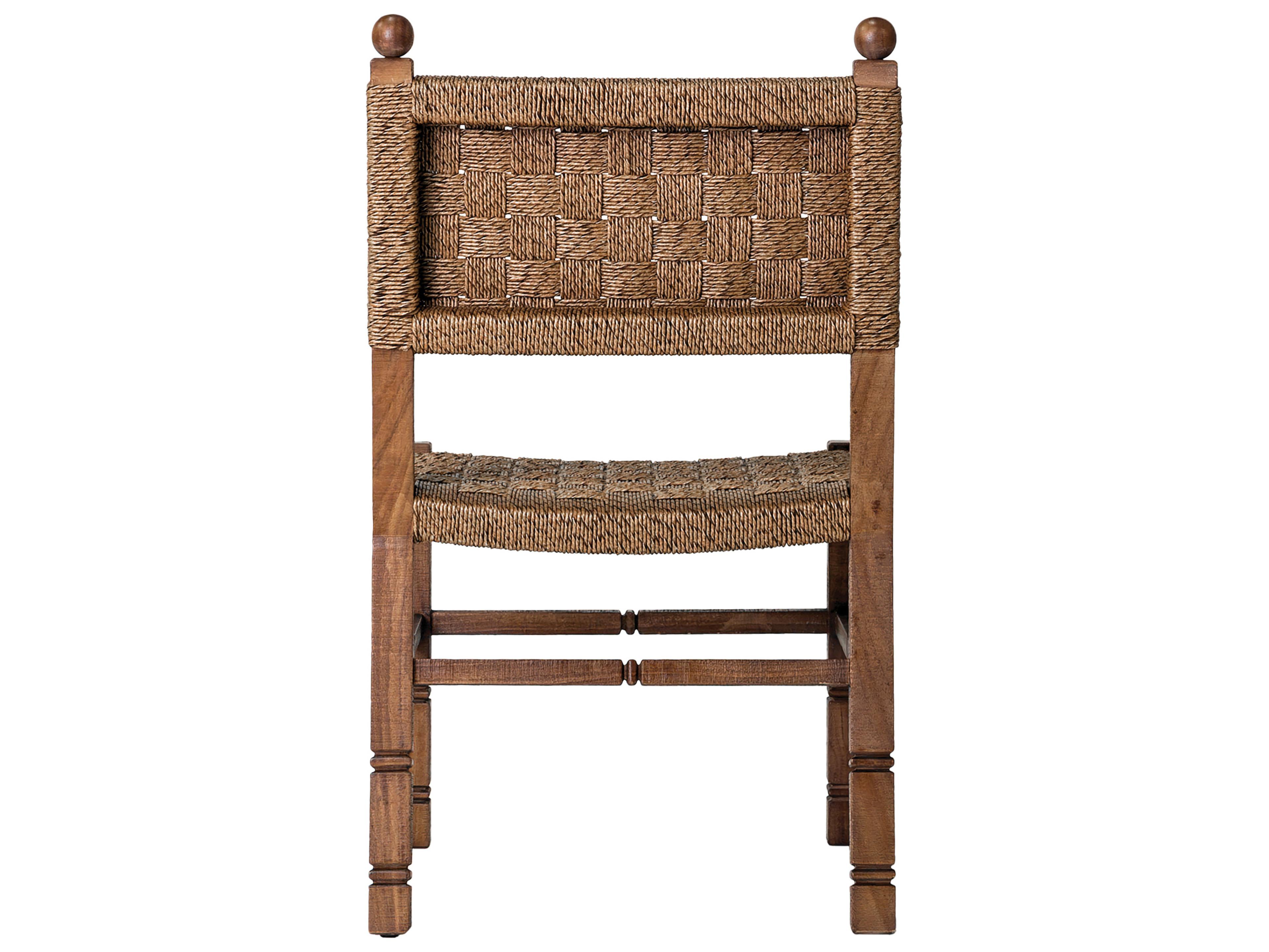 Seasonal Living Vaterra Weathered Pecan Matte Teak Wicker Dining Chair