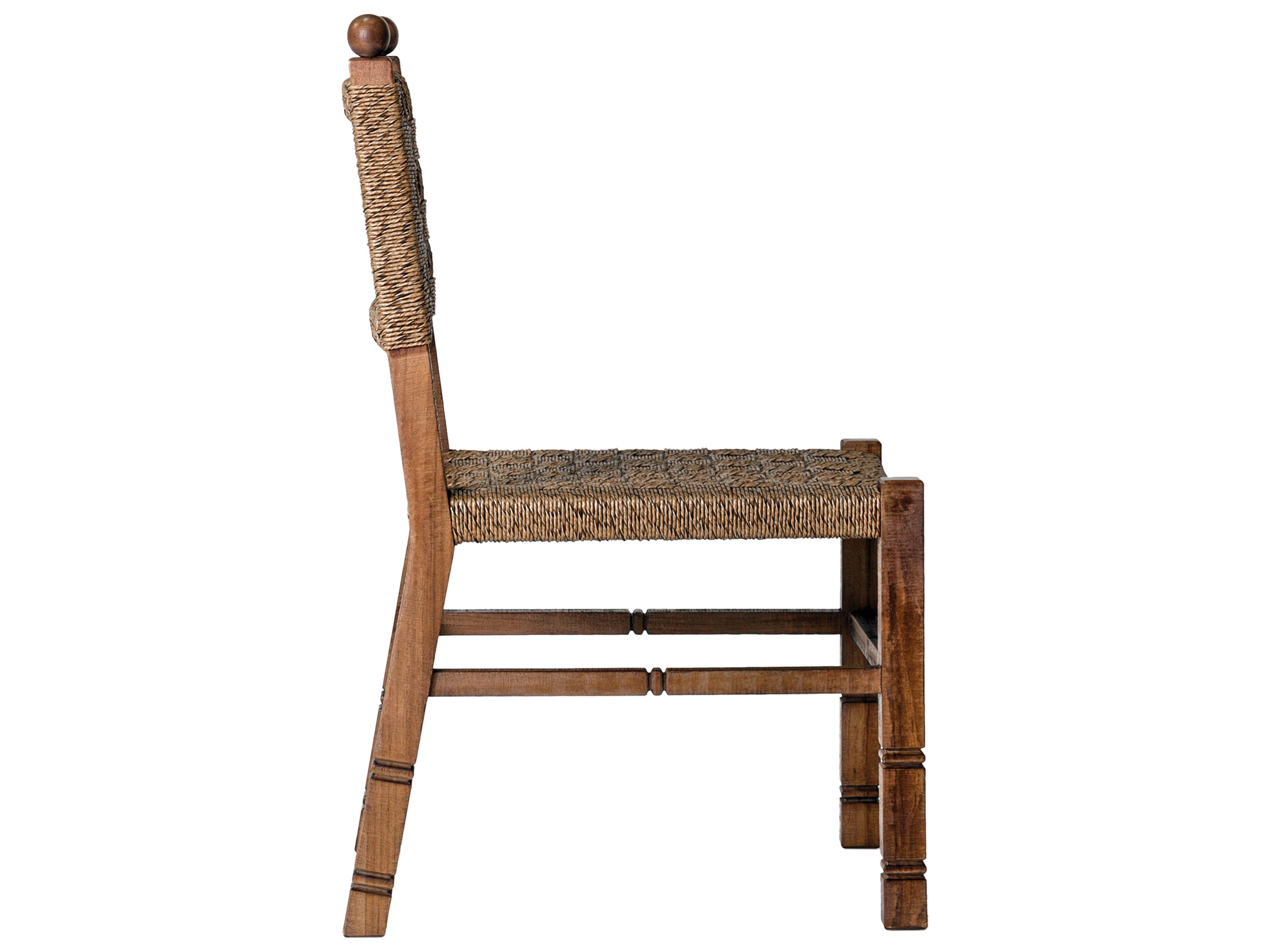 Seasonal Living Vaterra Weathered Pecan Matte Teak Wicker Dining Chair