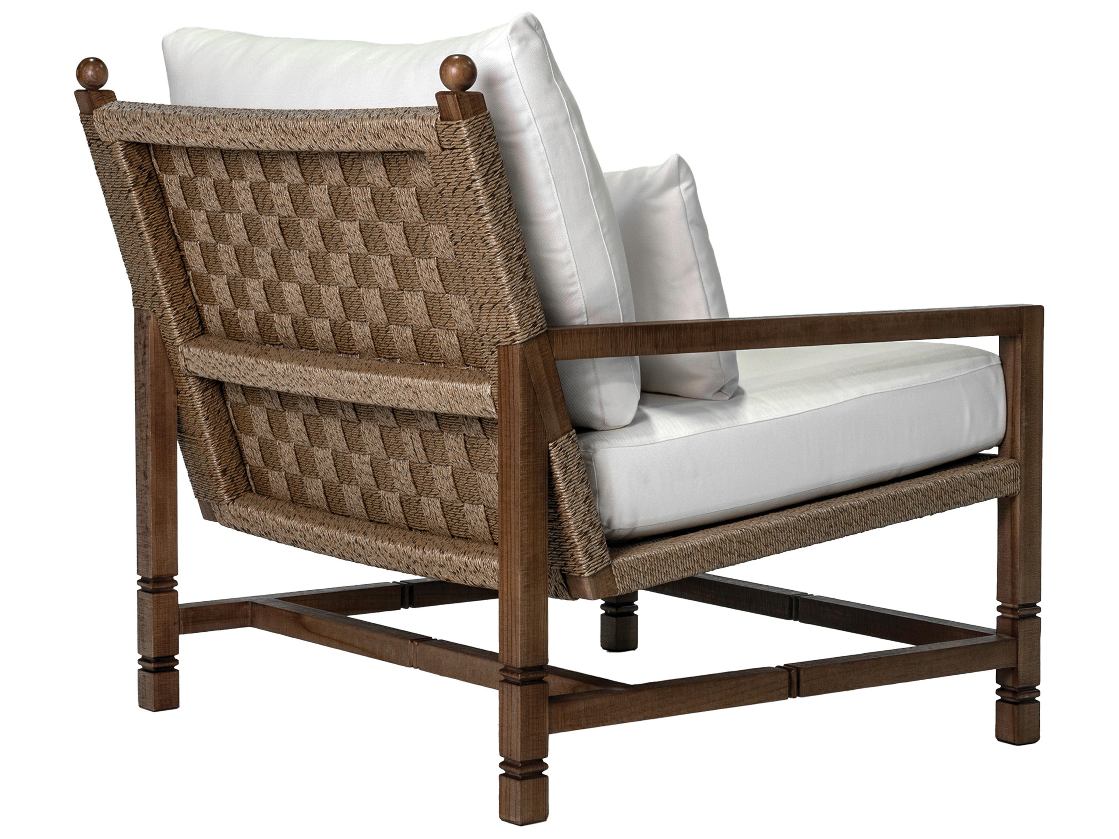 Seasonal Living Vaterra Weathered Pecan Matte Fabric Cushion Lounge Chair