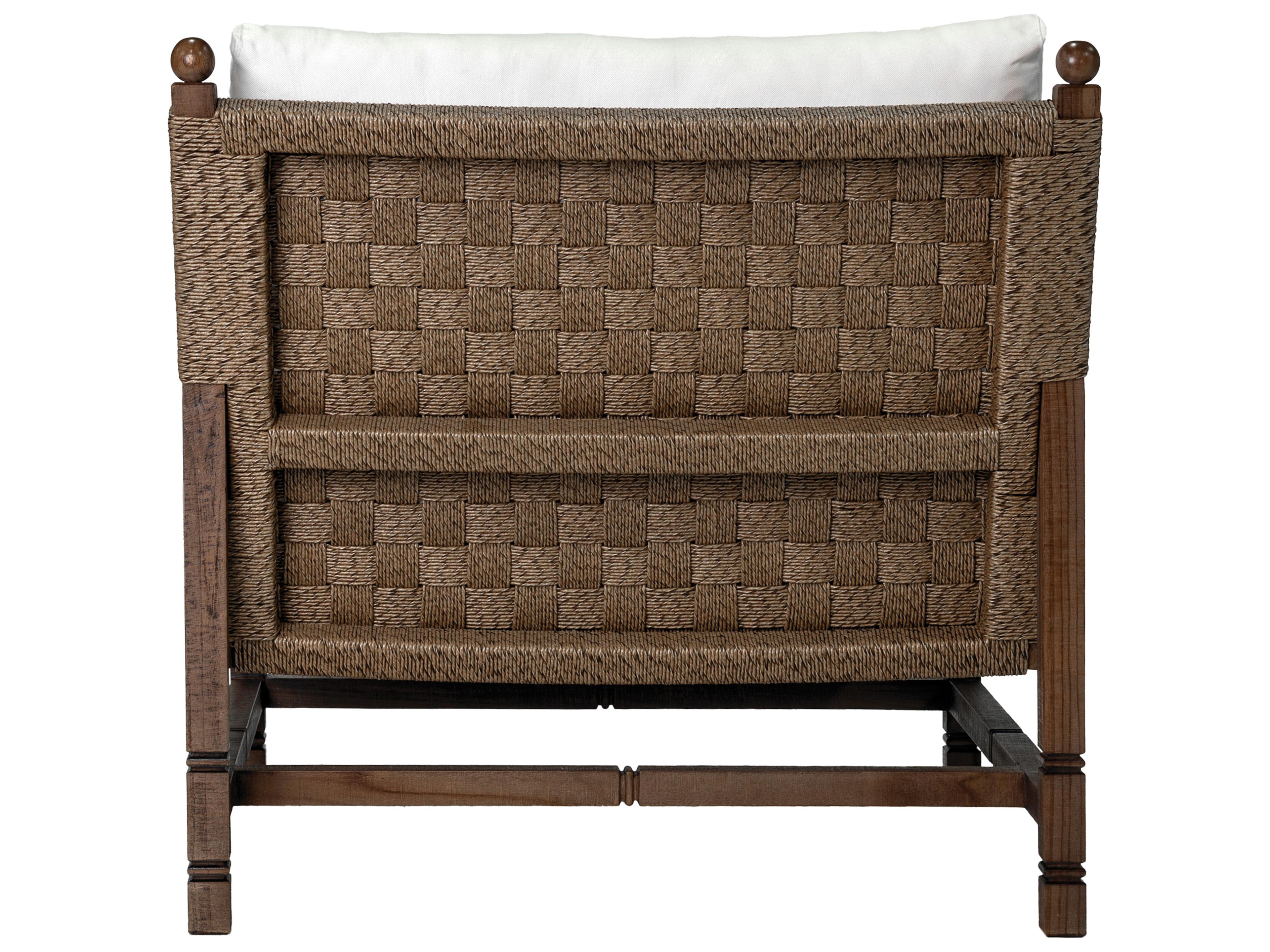 Seasonal Living Vaterra Weathered Pecan Matte Fabric Cushion Lounge Chair