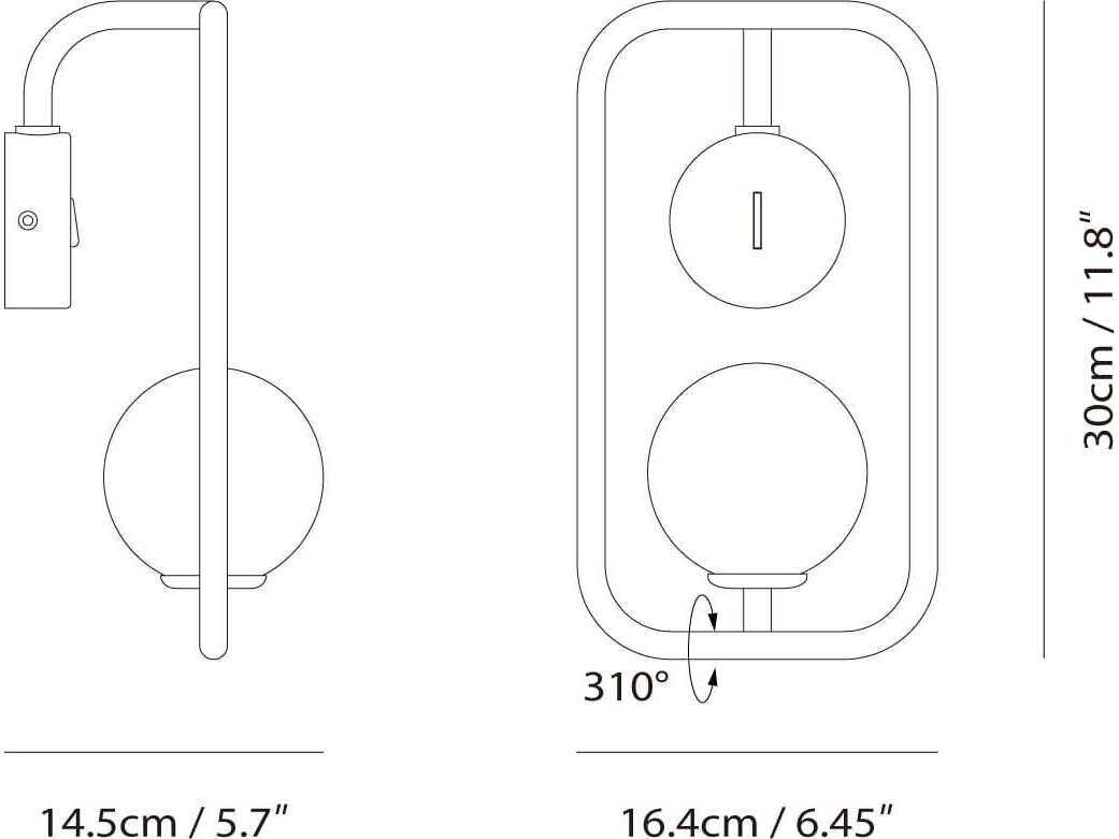 Seed Design Sircle Black LED Vanity Light
