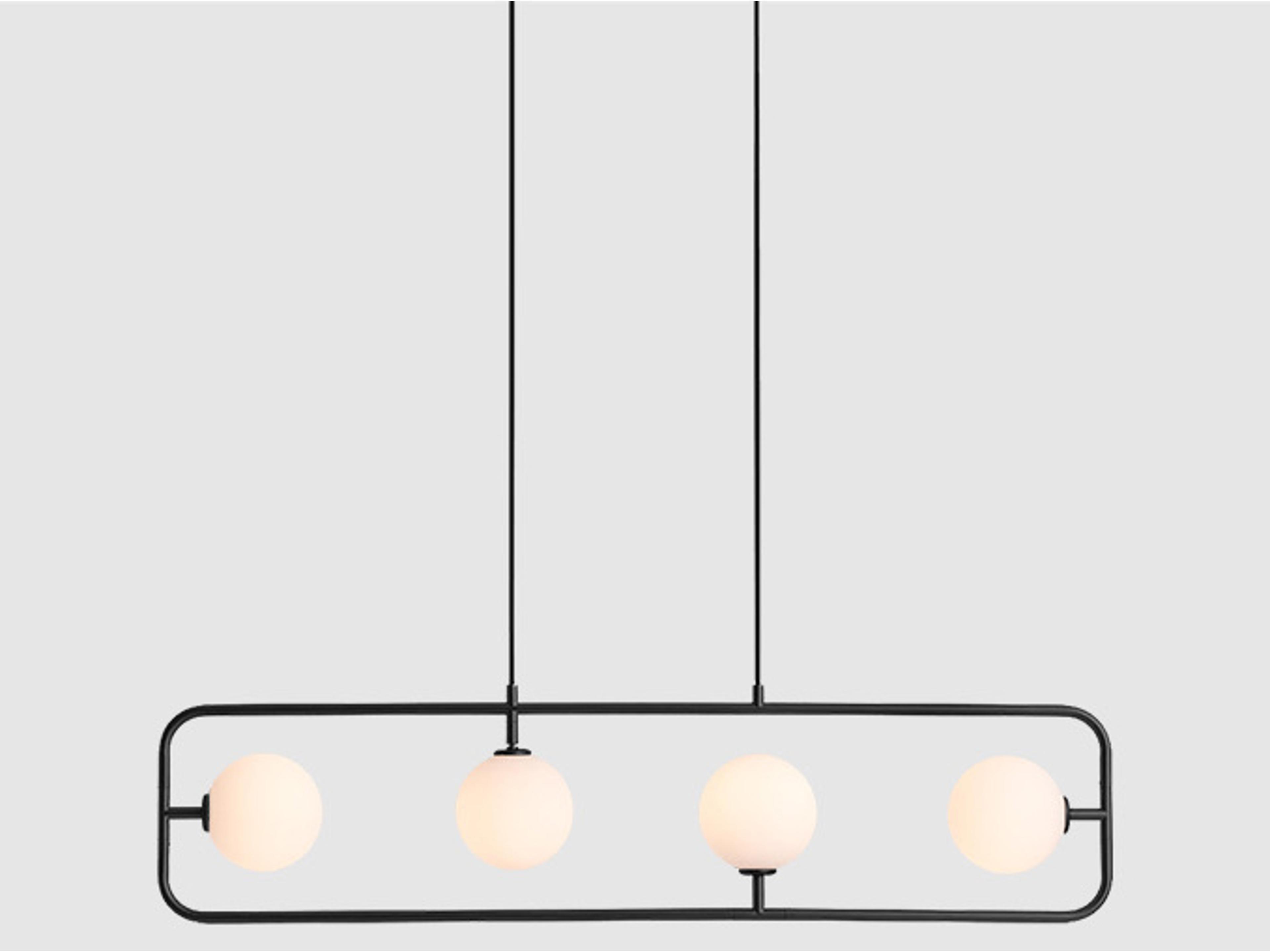 Sircle Black LED Linear Island Pendant