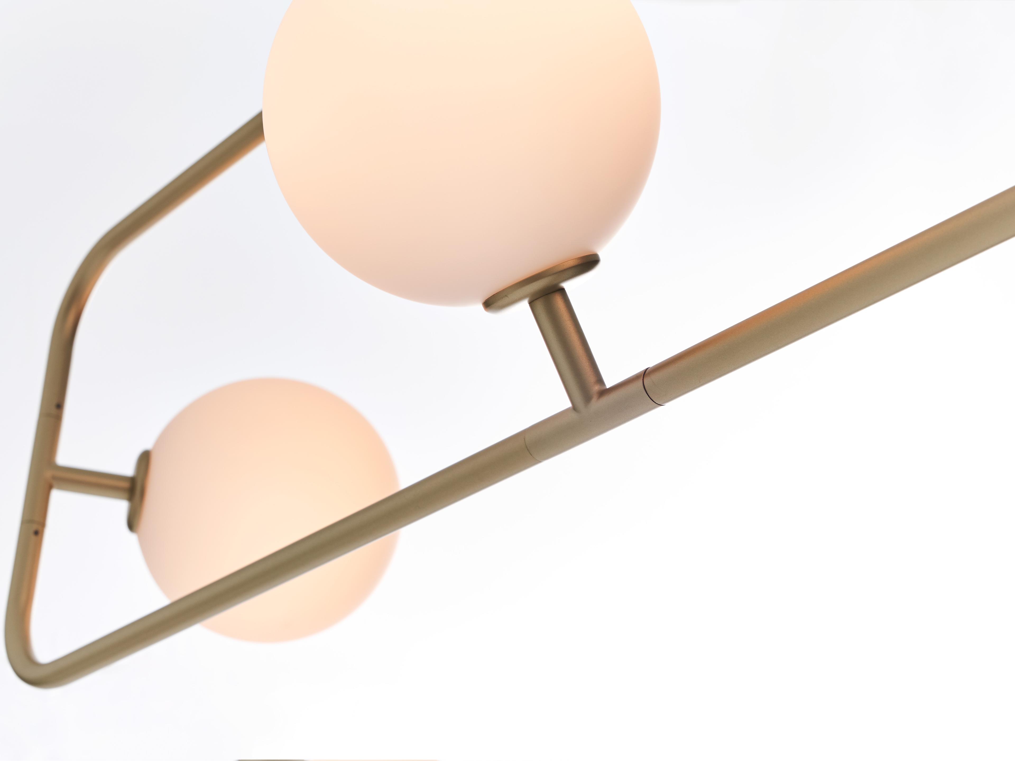 Seed Design Sircle Champagne Gold LED Linear Island Pendant