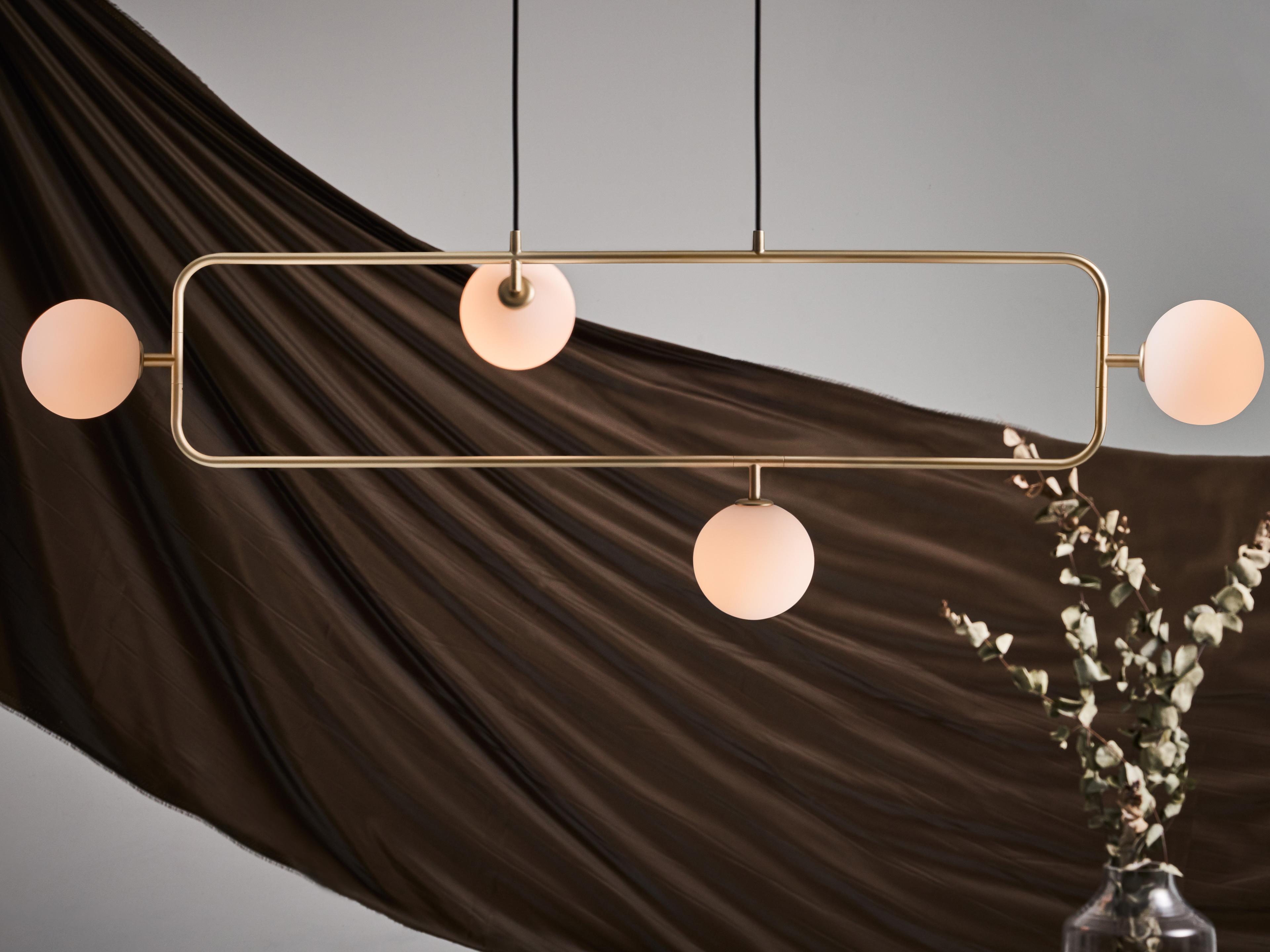 Seed Design Sircle Champagne Gold LED Linear Island Pendant
