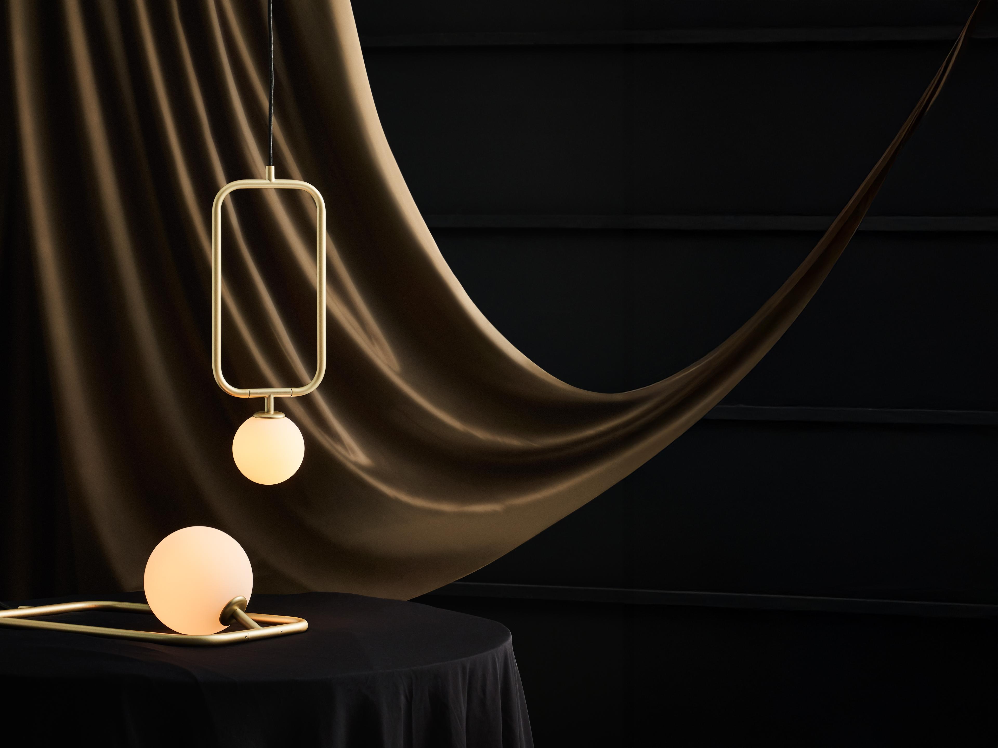 Seed Design Sircle Champagne Gold LED Geometric Mini Pendant