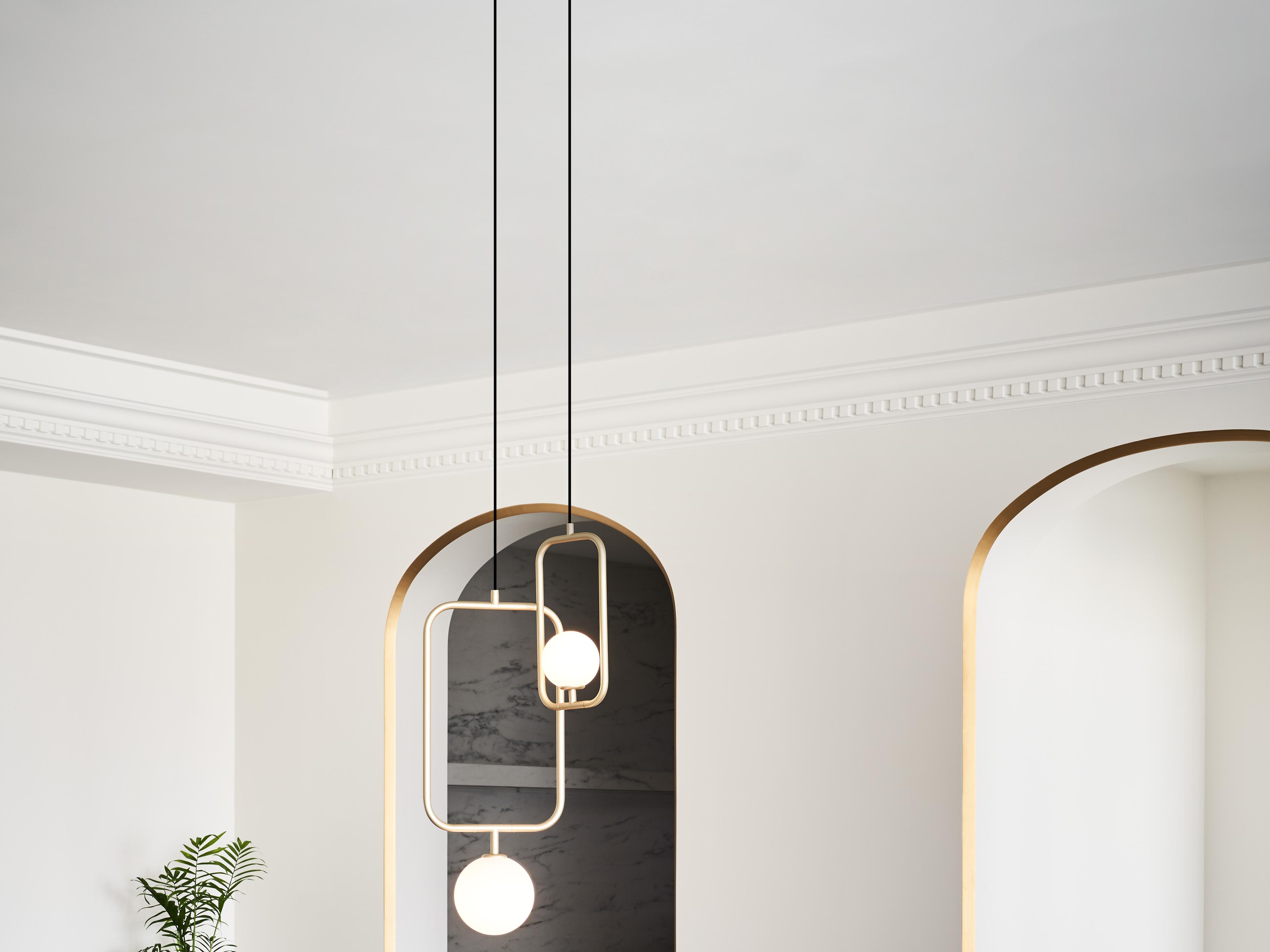 Seed Design Sircle Champagne Gold LED Geometric Mini Pendant