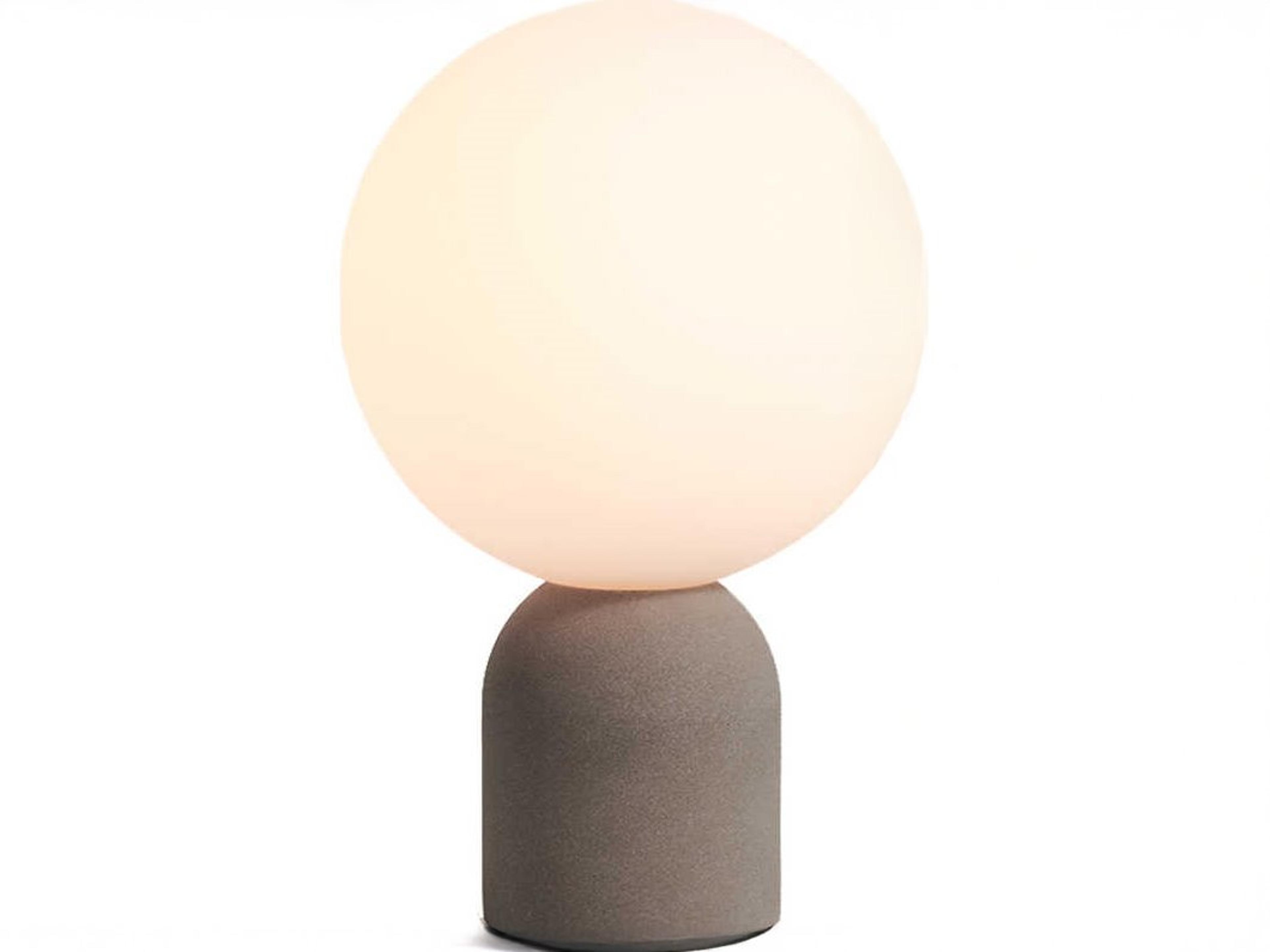 Castle Glo Concrete opal Glass Gray LED Table Lamp