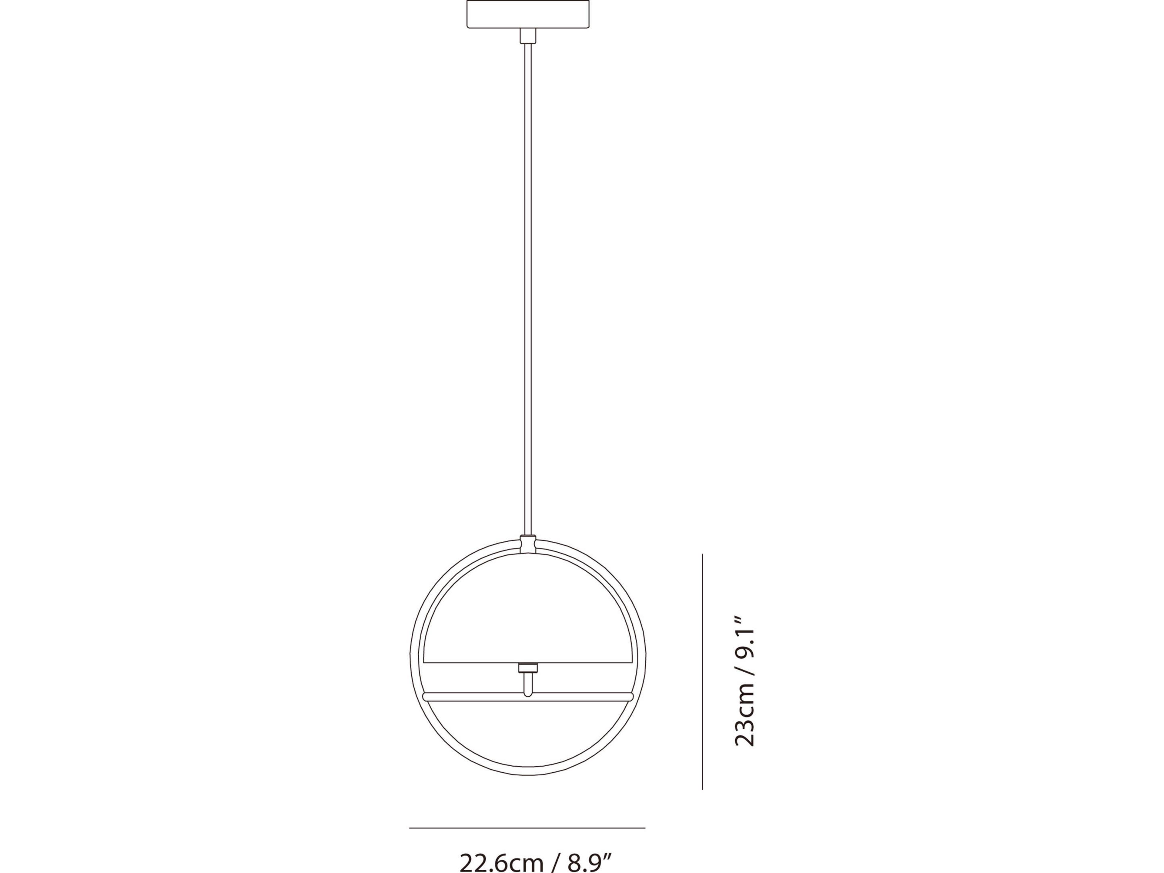 Seed Design Huan Oatmeal chrome LED Globe Mini Pendant