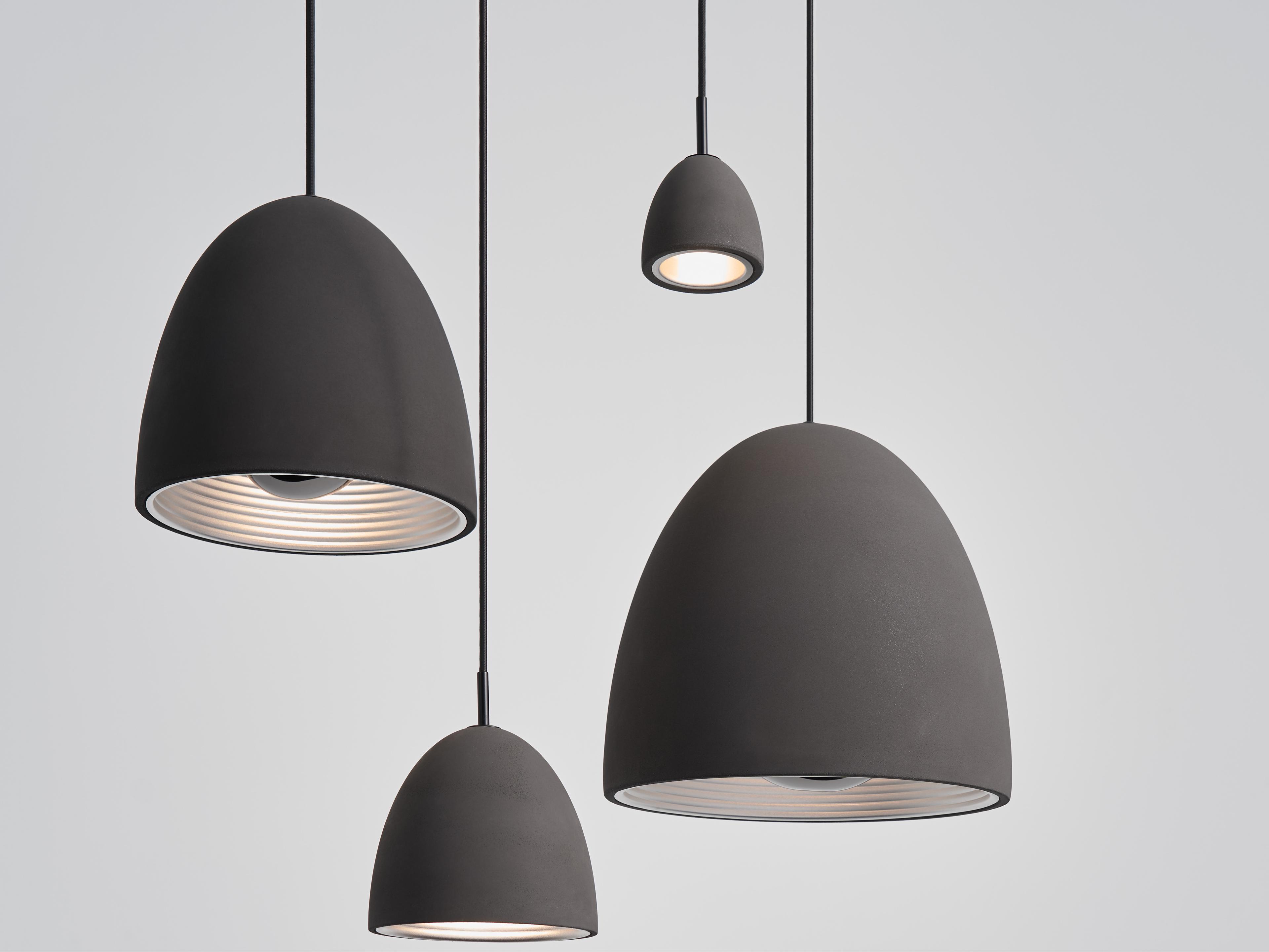 Seed Design Castle Concrete Gray Bell Mini Pendant