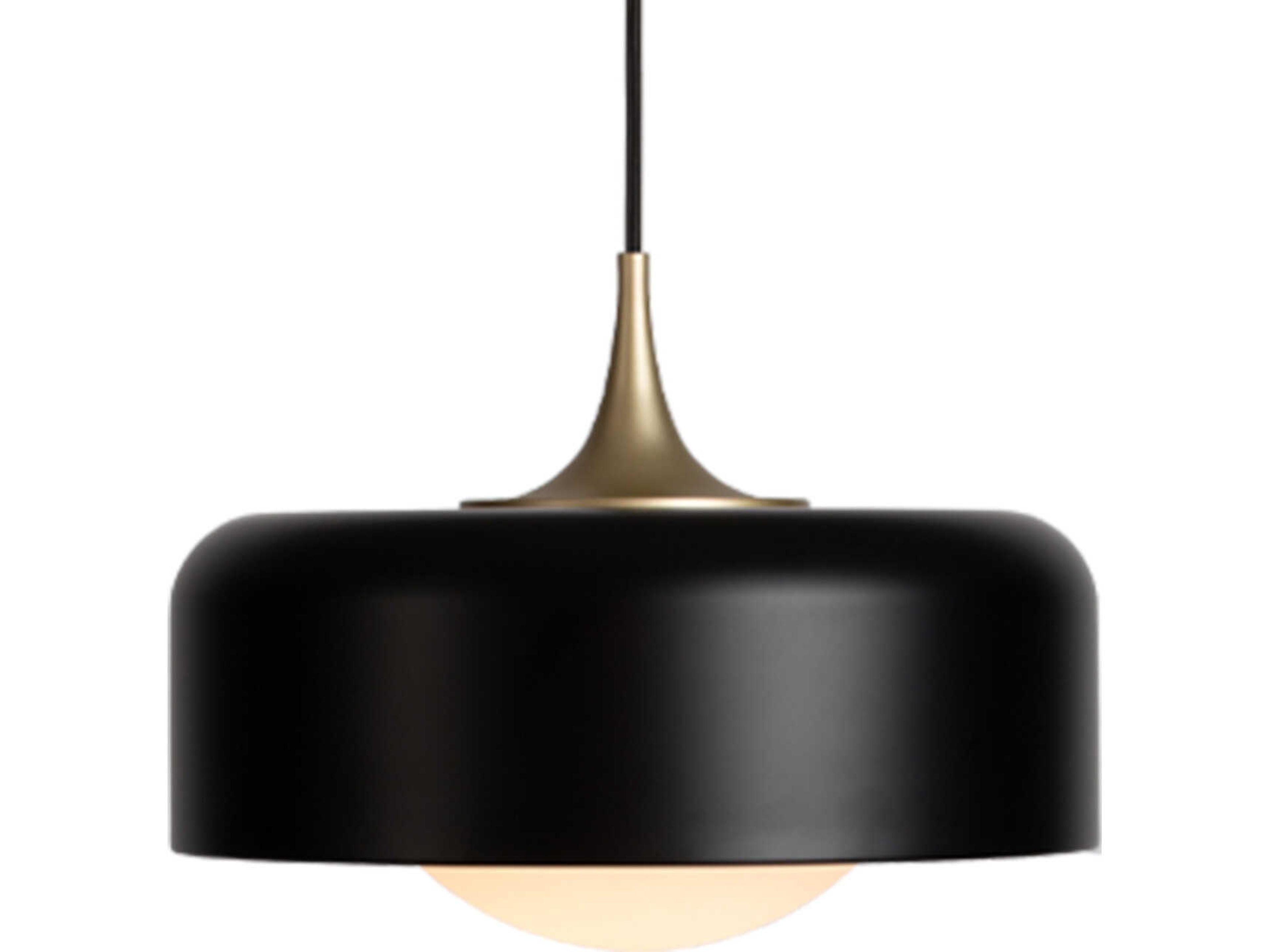 Pensee Black Gold LED Drum Mini Pendant