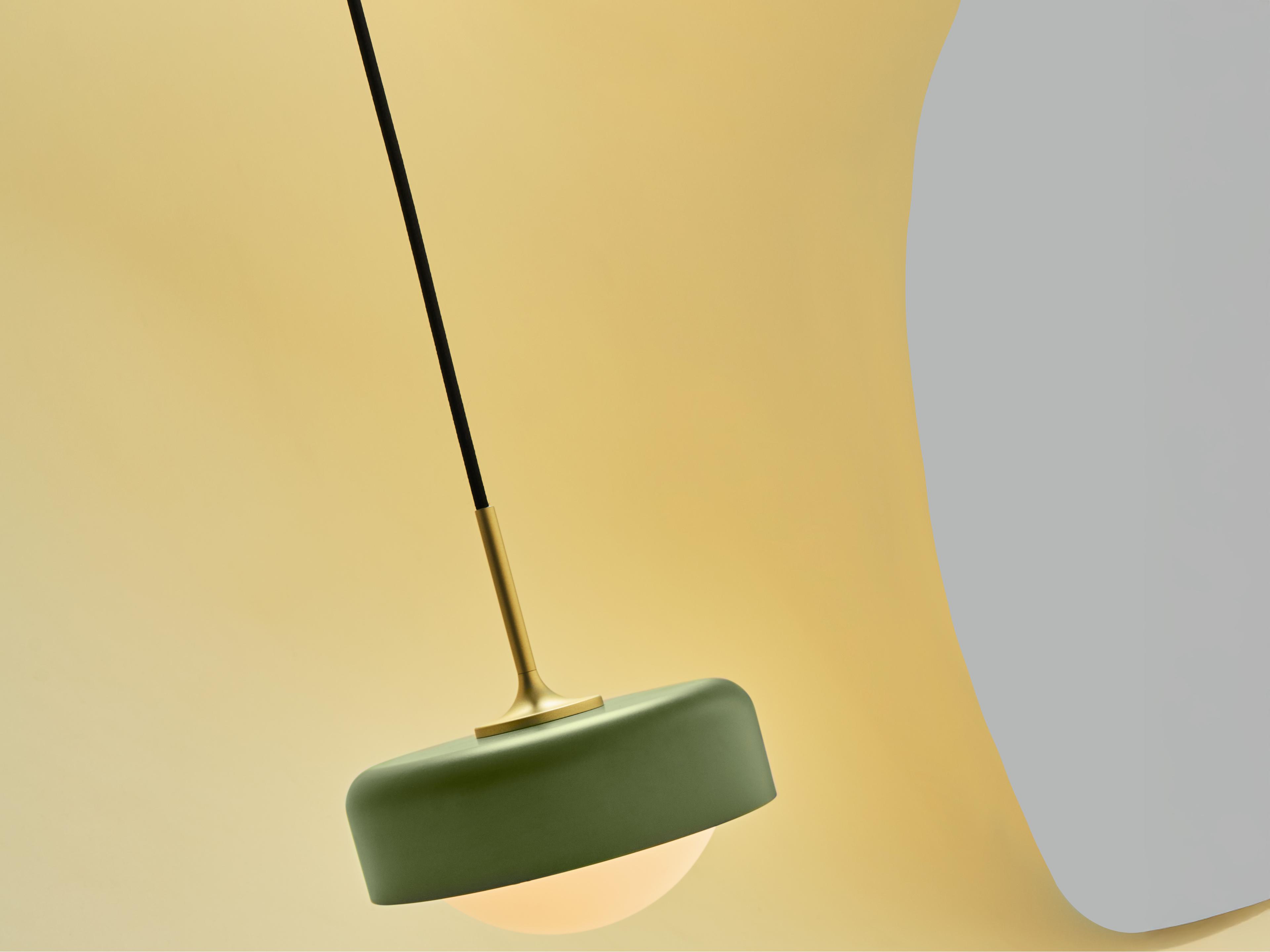 Seed Design Pensee Olive Green Gold LED Dome Mini Pendant