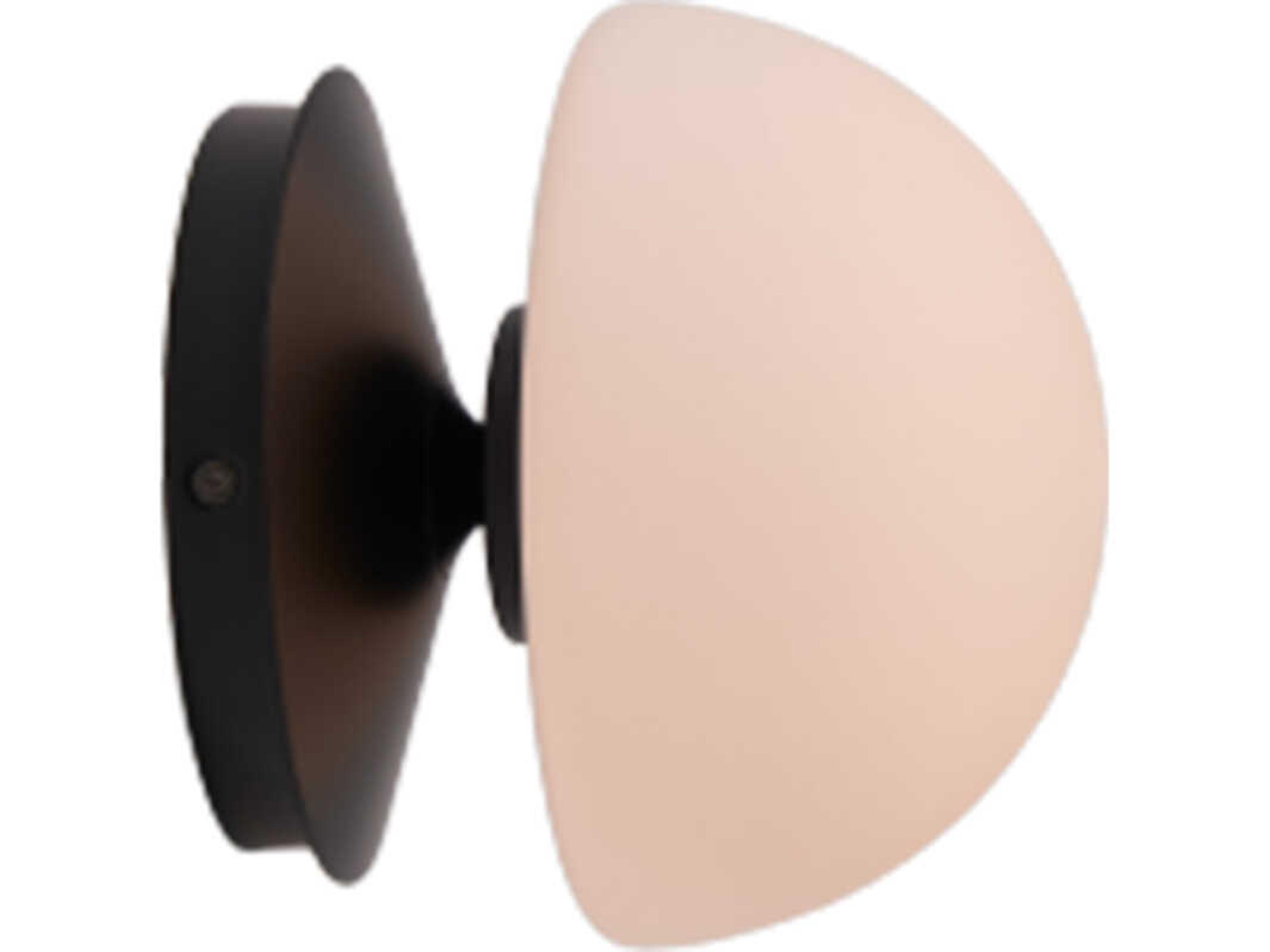 Pensee Matt Opal Glass Black LED Wall Sconce