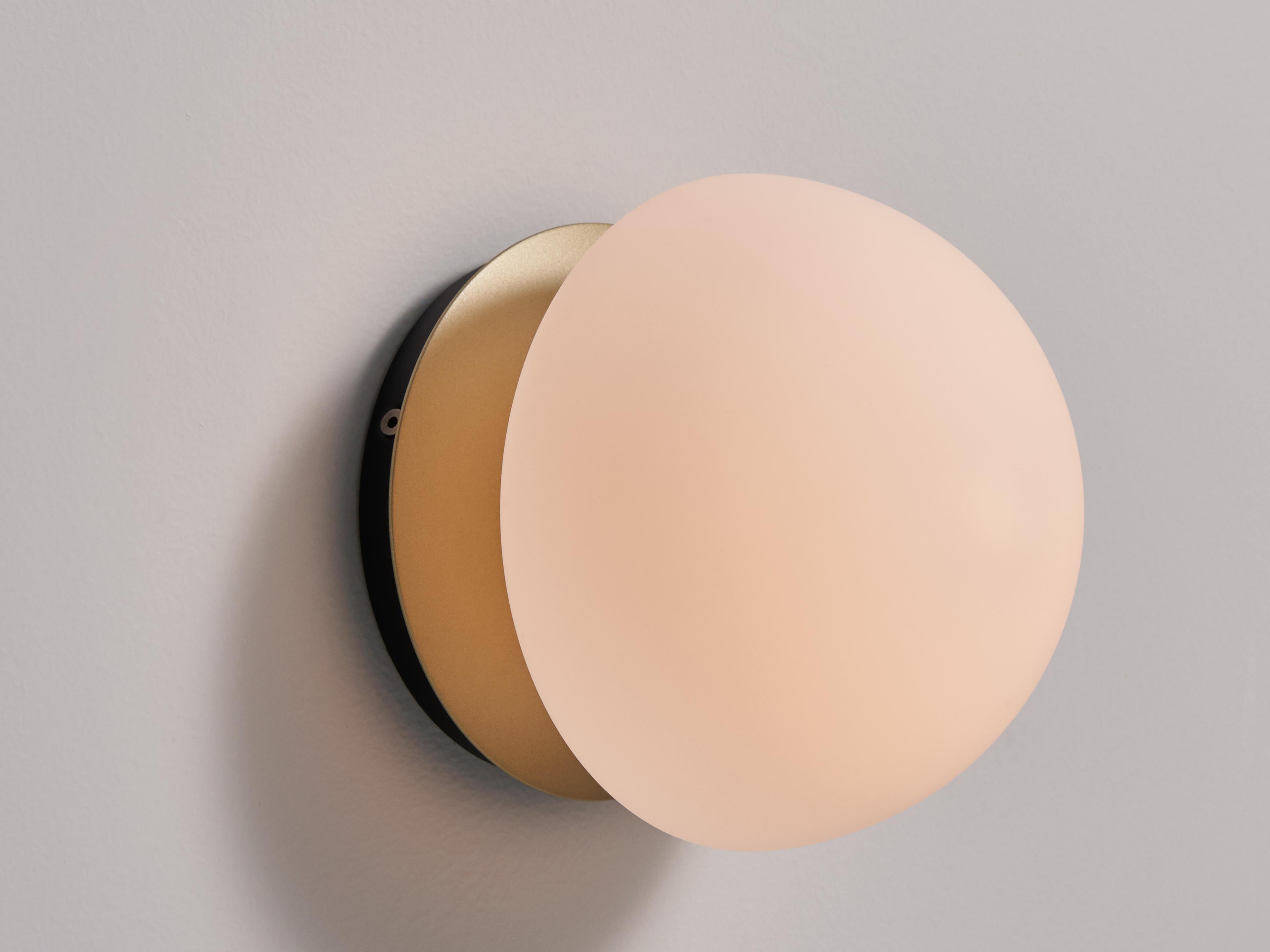 Seed Design Pensee Matt Opal Glass Champagne Gold LED Wall Sconce