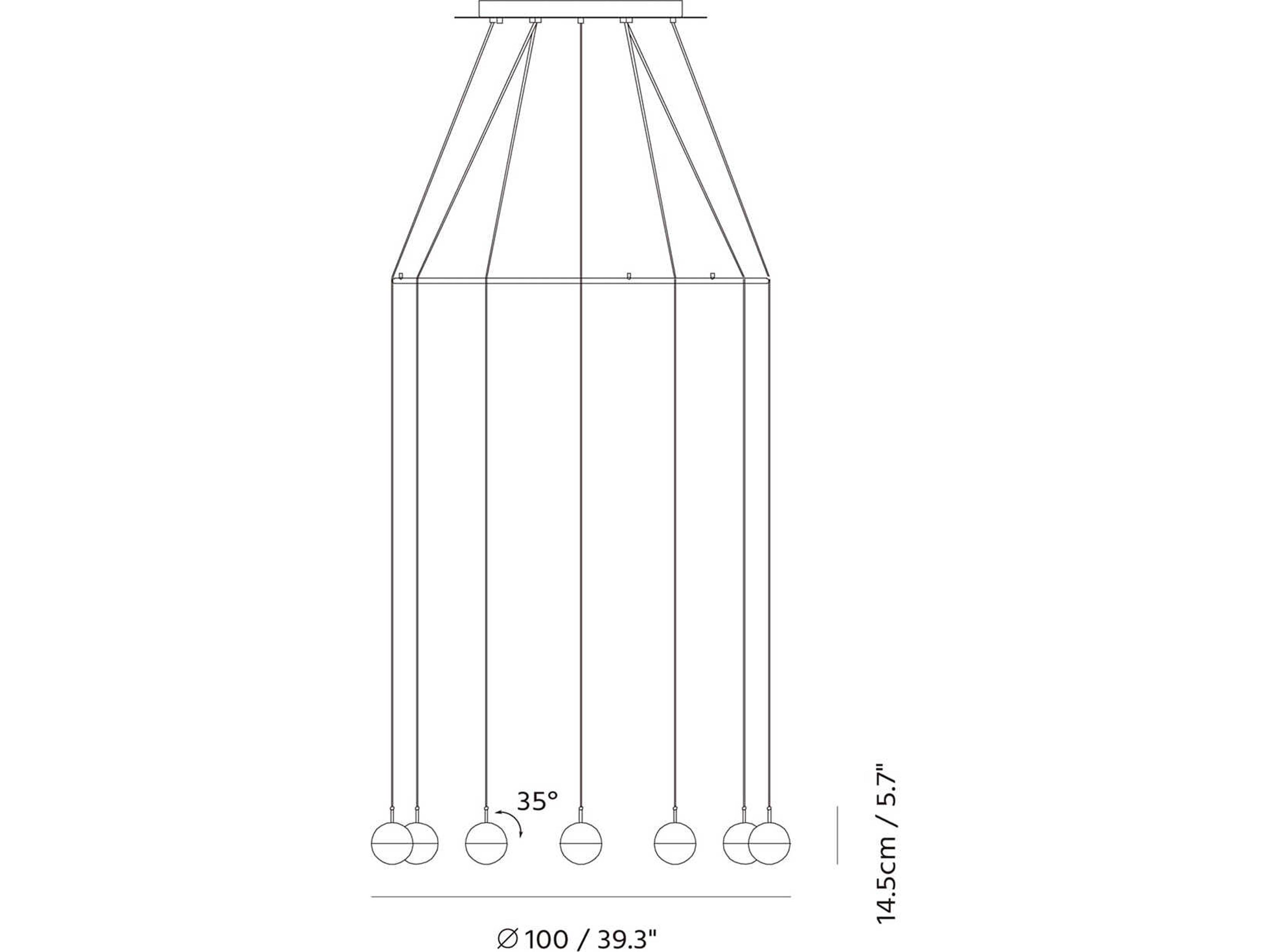 Seed Design Dora Chrome LED Pendant